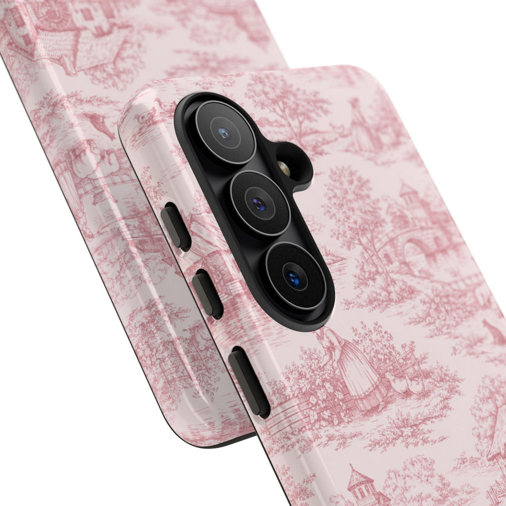 Le Hameau Pink Toile Phone Case — The Queen's Hamlet Pattern Tough Protective Case