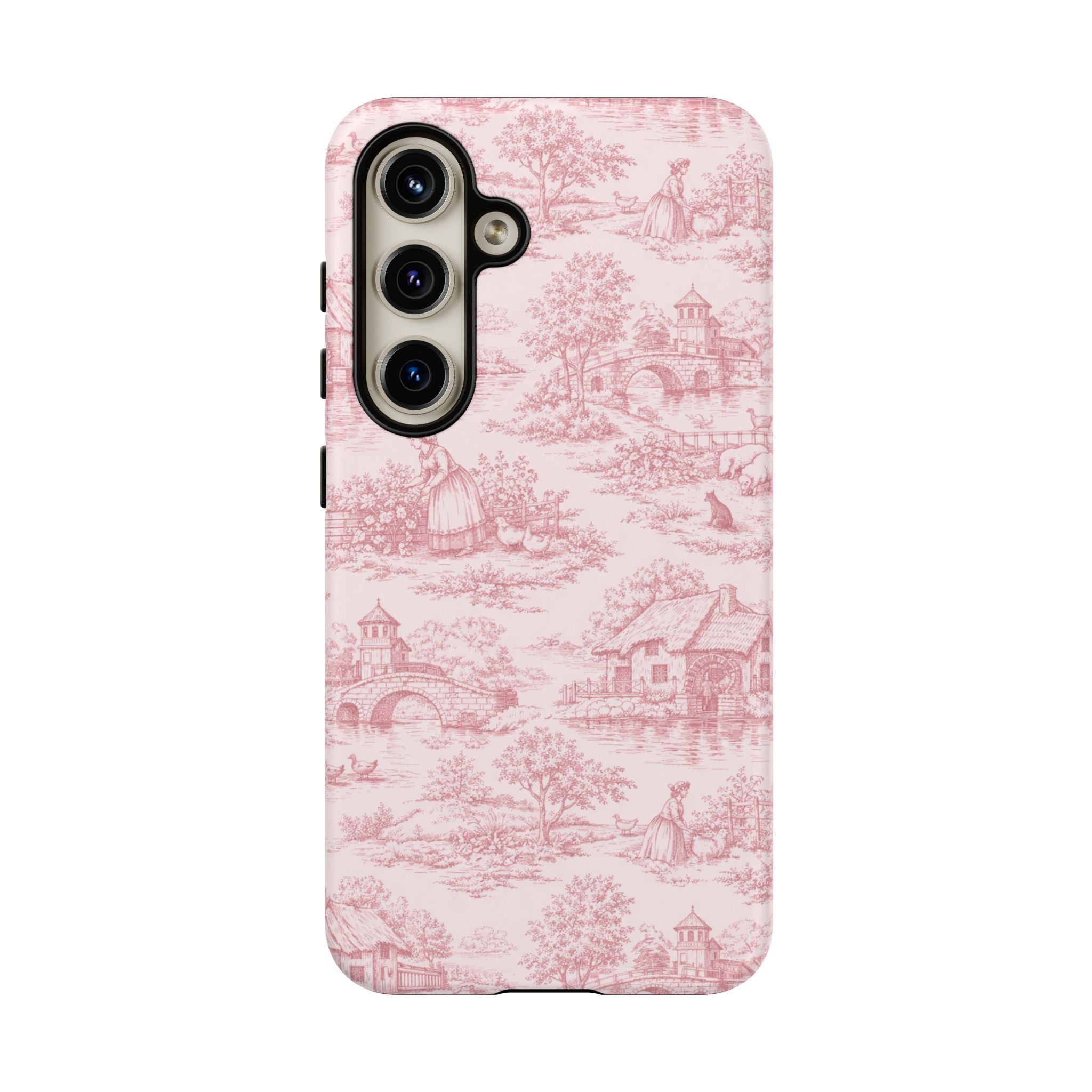 Le Hameau Pink Toile Phone Case — The Queen's Hamlet Pattern Tough Protective Case
