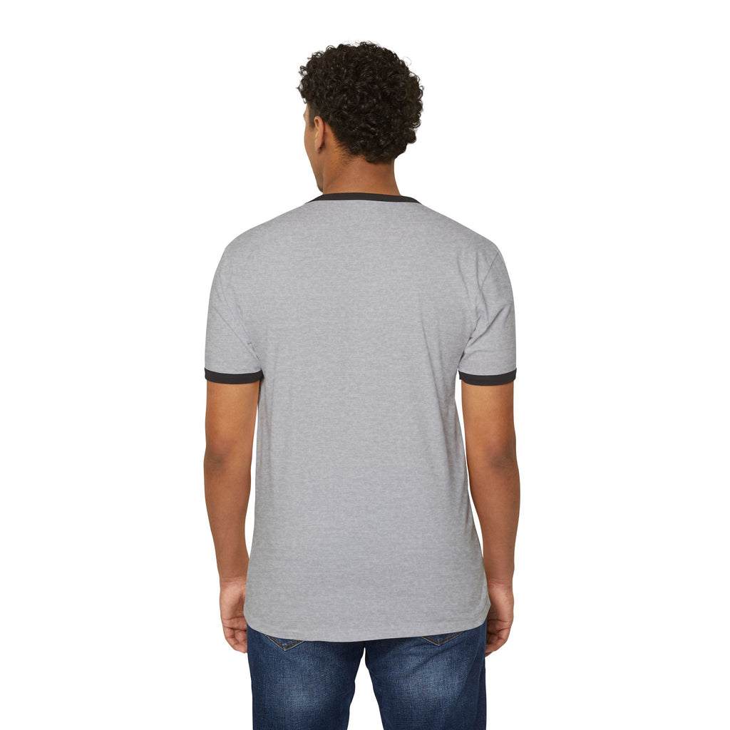 Cat Lover Ringer T-Shirt — Cat Heartbeat Print Design