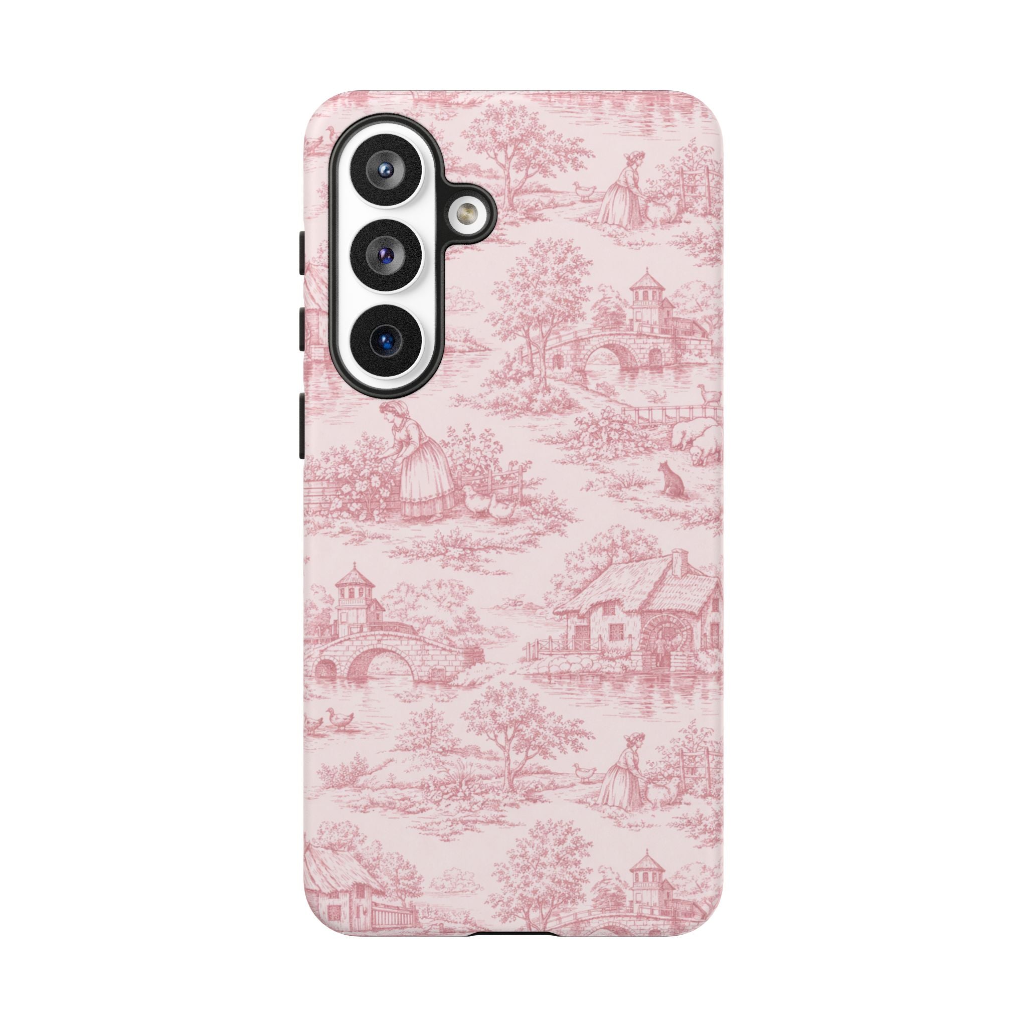 Le Hameau Pink Toile Phone Case — The Queen's Hamlet Pattern Tough Protective Case
