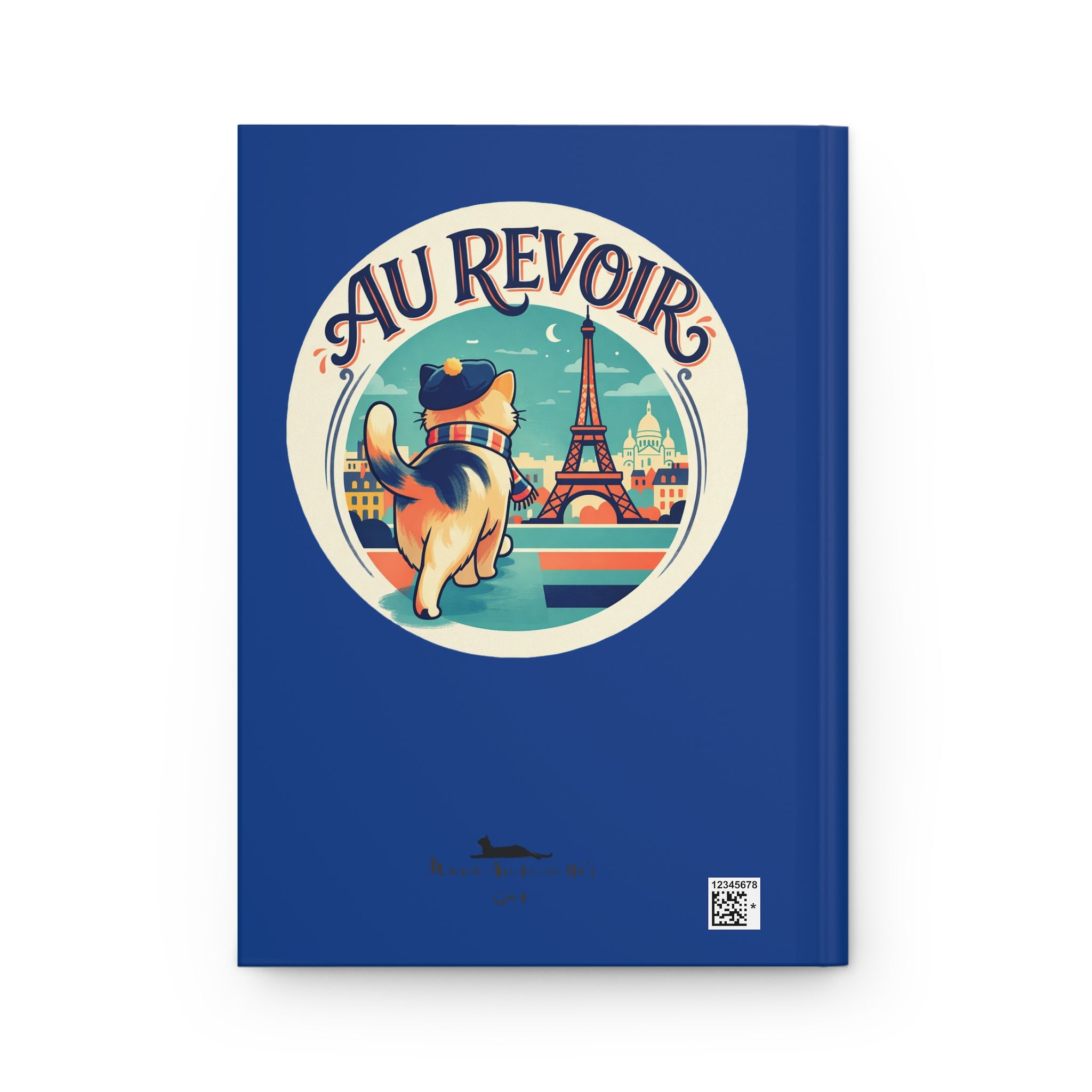 Back Cover of Bonjour Au Revoir Cat Journal | My French Journal Hardcover