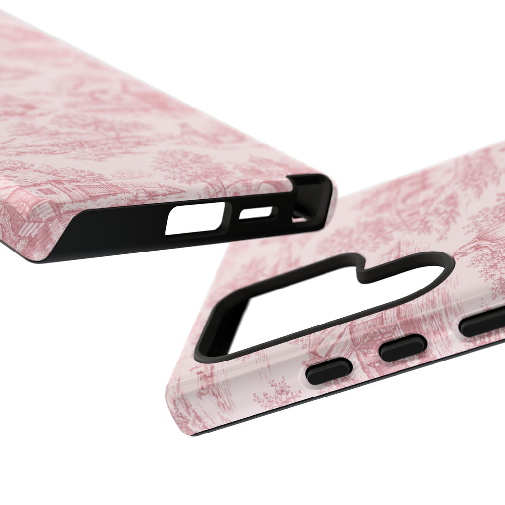 Le Hameau Pink Toile Phone Case — The Queen's Hamlet Pattern Tough Protective Case
