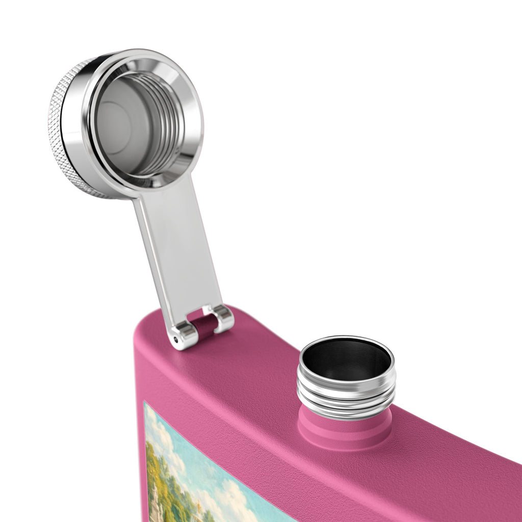 Flask — 18th Century Tea Party Cats Stainless Steel Hip Flask (6oz)