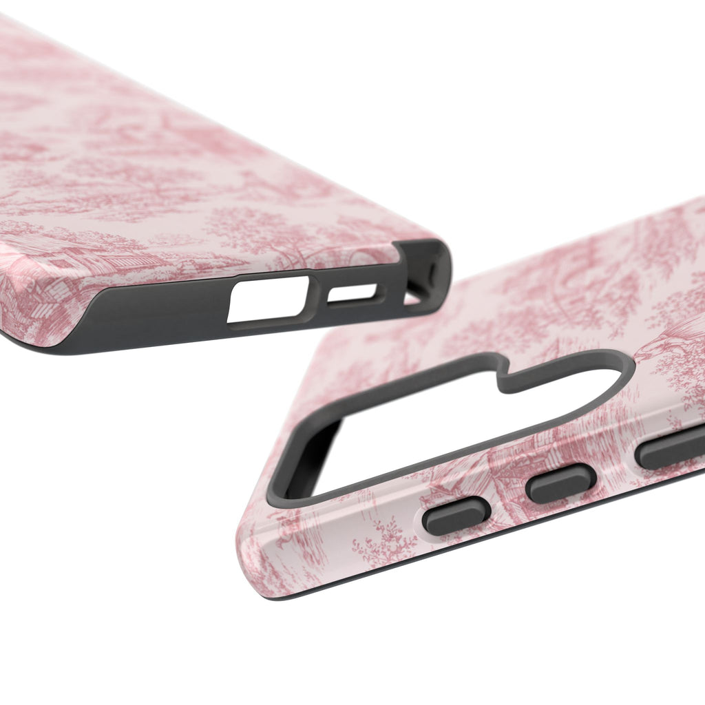 Le Hameau Pink Toile Phone Case — The Queen's Hamlet Pattern Tough Protective Case