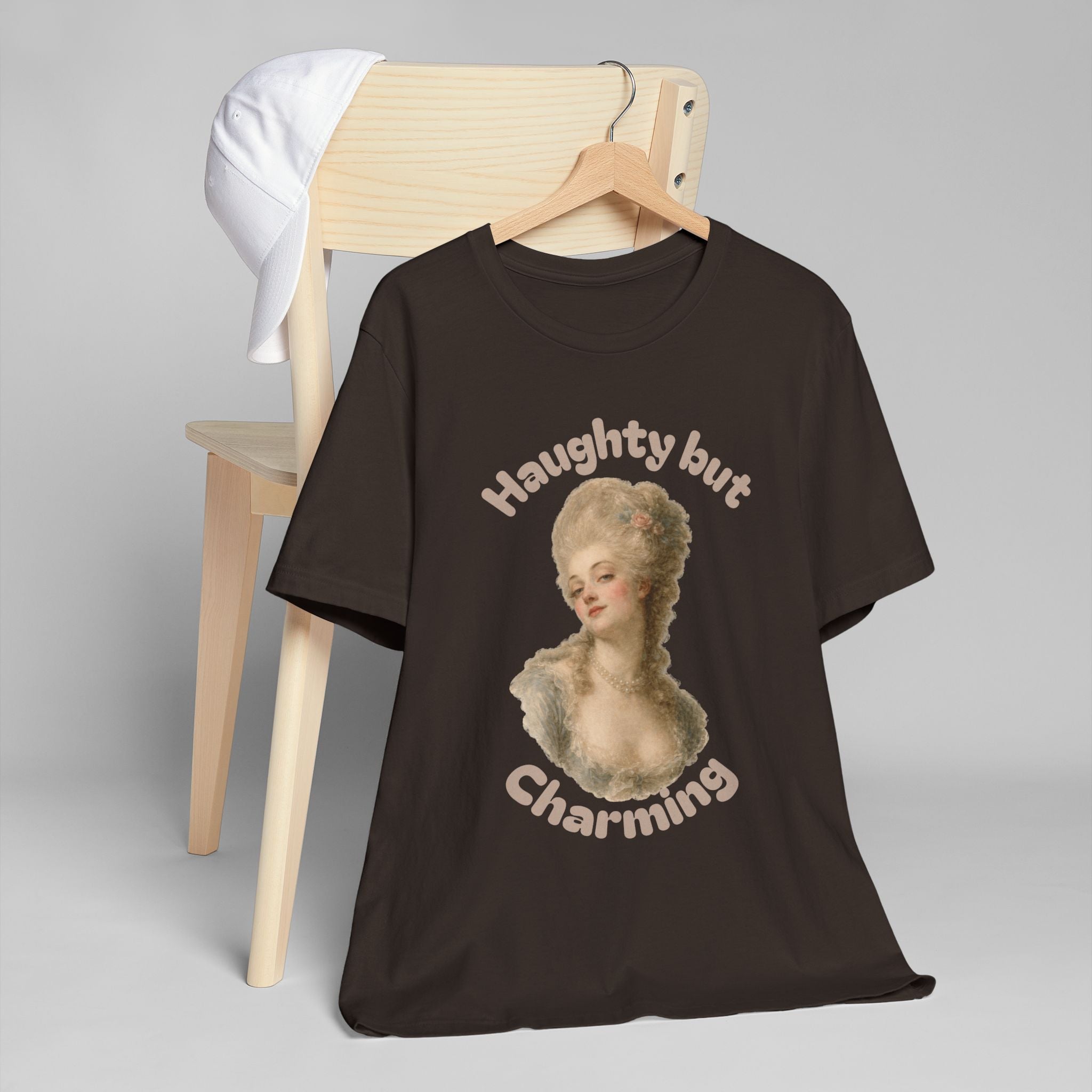 Dark Brown Haughty But Charming Vintage Portrait T-Shirt