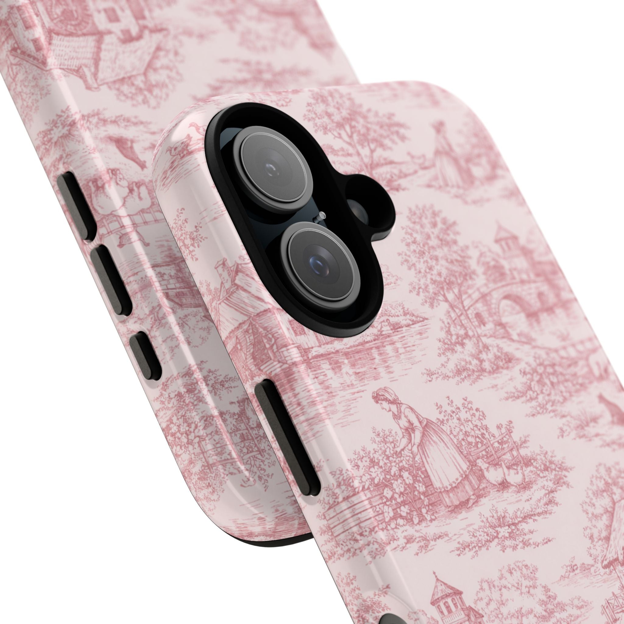 Le Hameau Pink Toile Phone Case — The Queen's Hamlet Pattern Tough Protective Case
