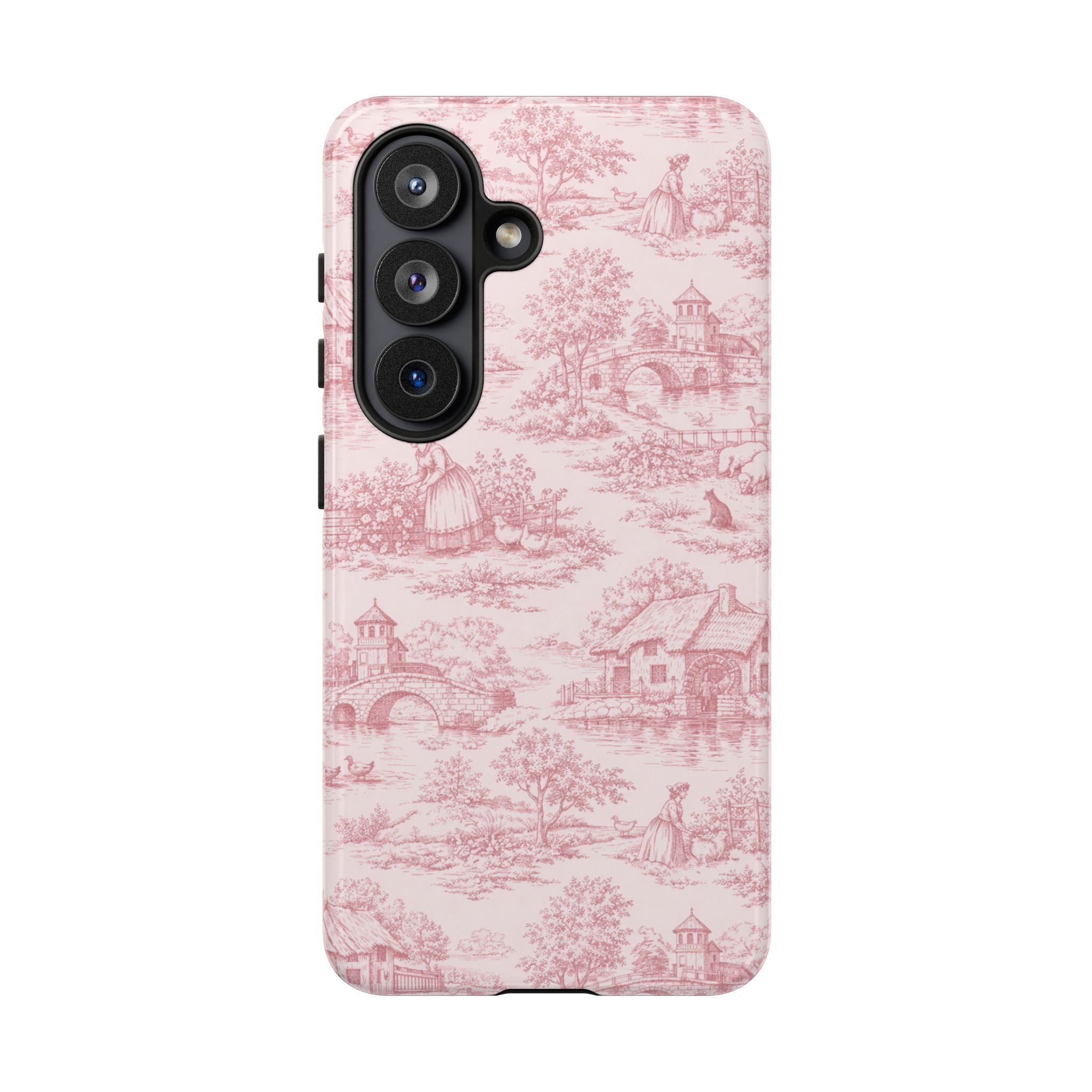 Le Hameau Pink Toile Phone Case — The Queen's Hamlet Pattern Tough Protective Case