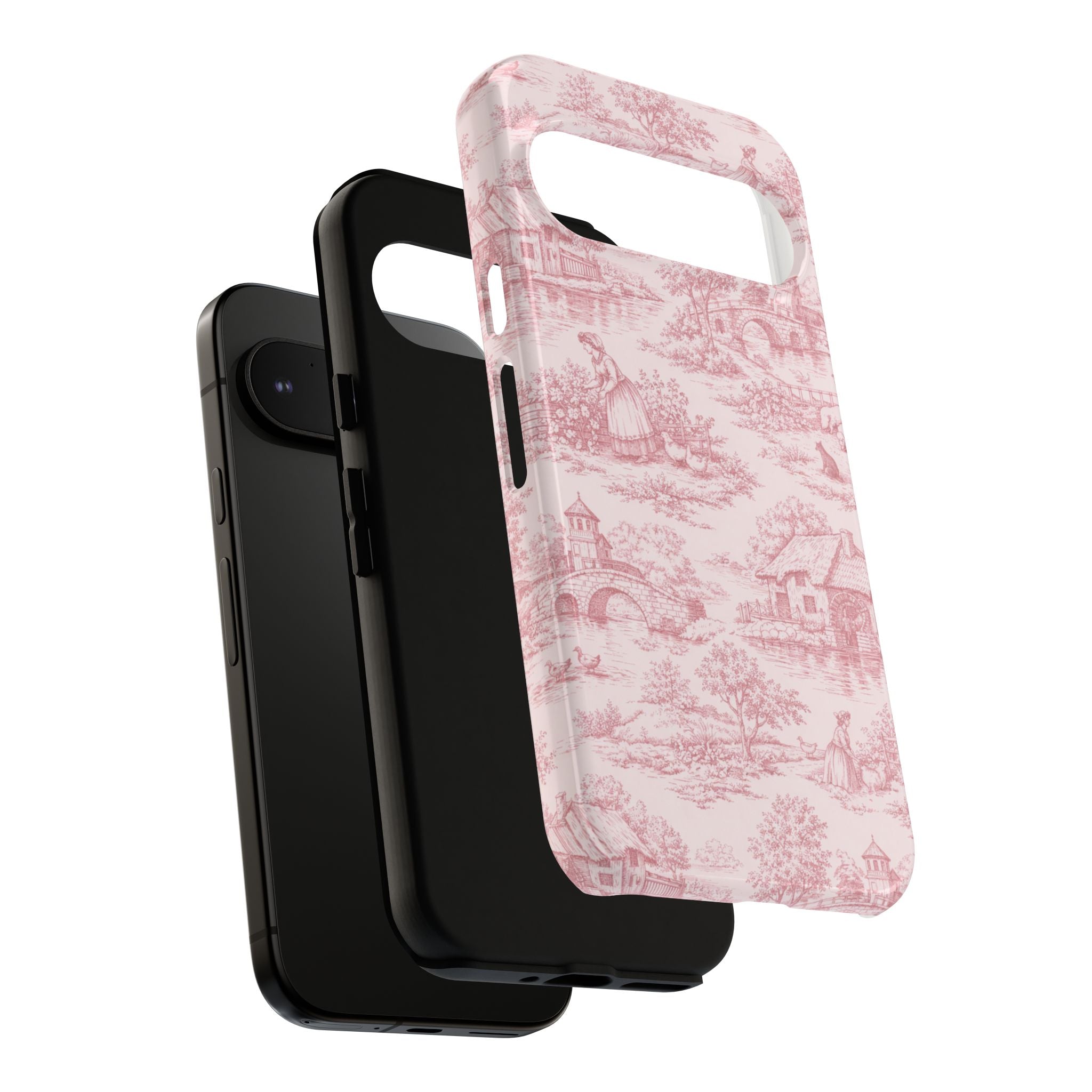 Le Hameau Pink Toile Phone Case — The Queen's Hamlet Pattern Tough Protective Case