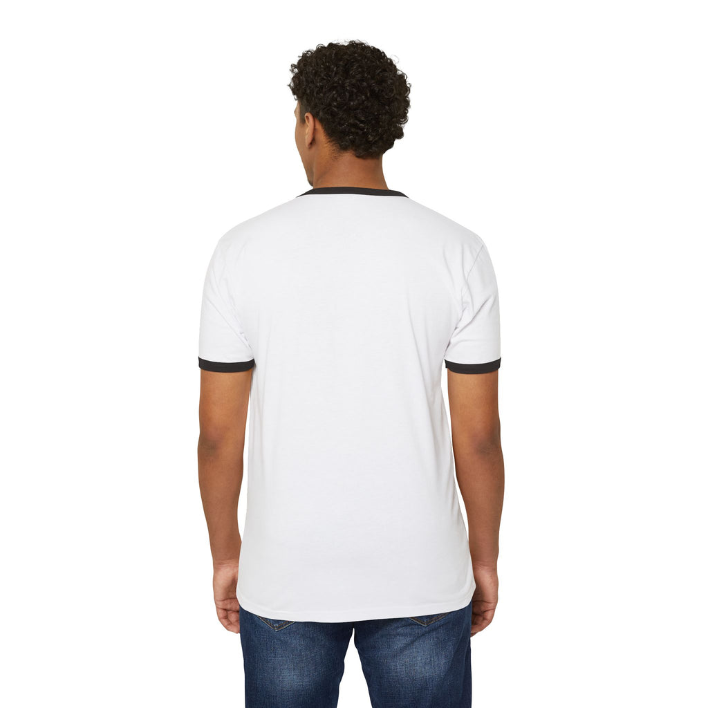 Cat Lover Ringer T-Shirt — Cat Heartbeat Print Design