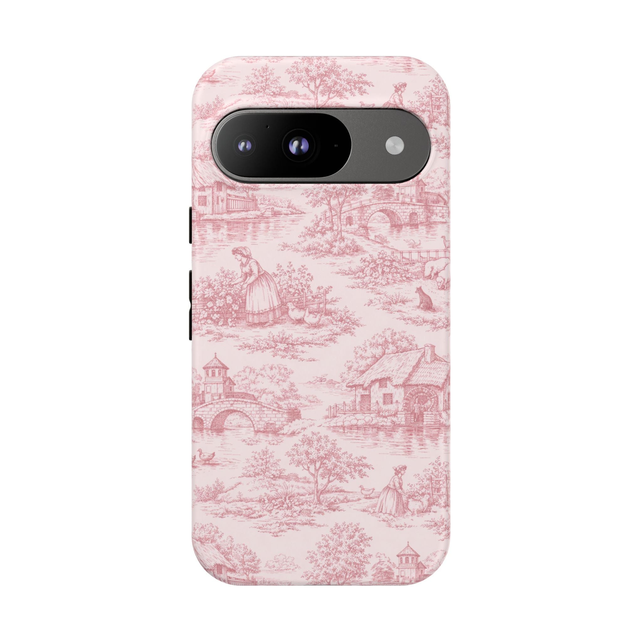 Le Hameau Pink Toile Phone Case — The Queen's Hamlet Pattern Tough Protective Case