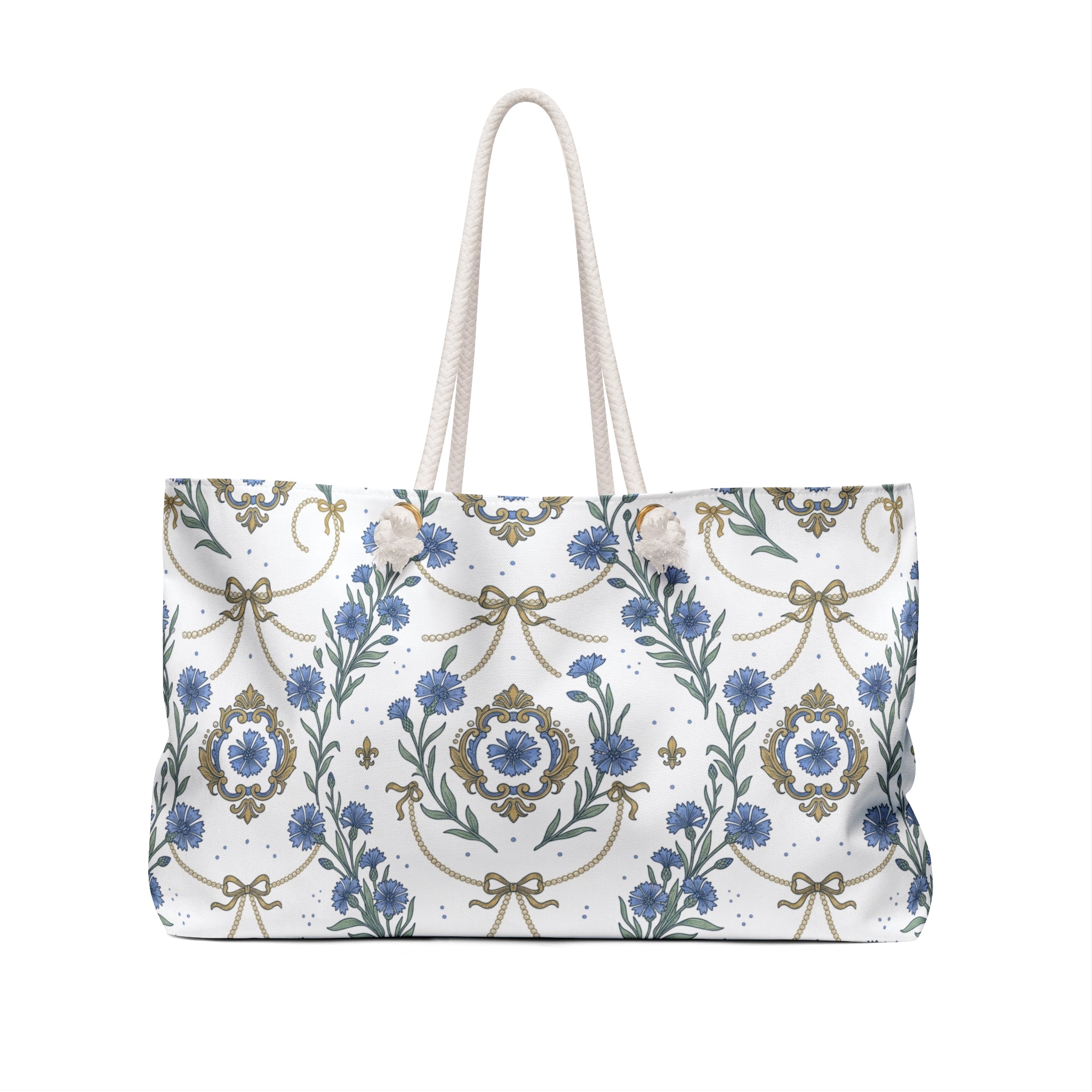 Cornflowers & Pearls Weekender Bag – Patterned Travel Tote