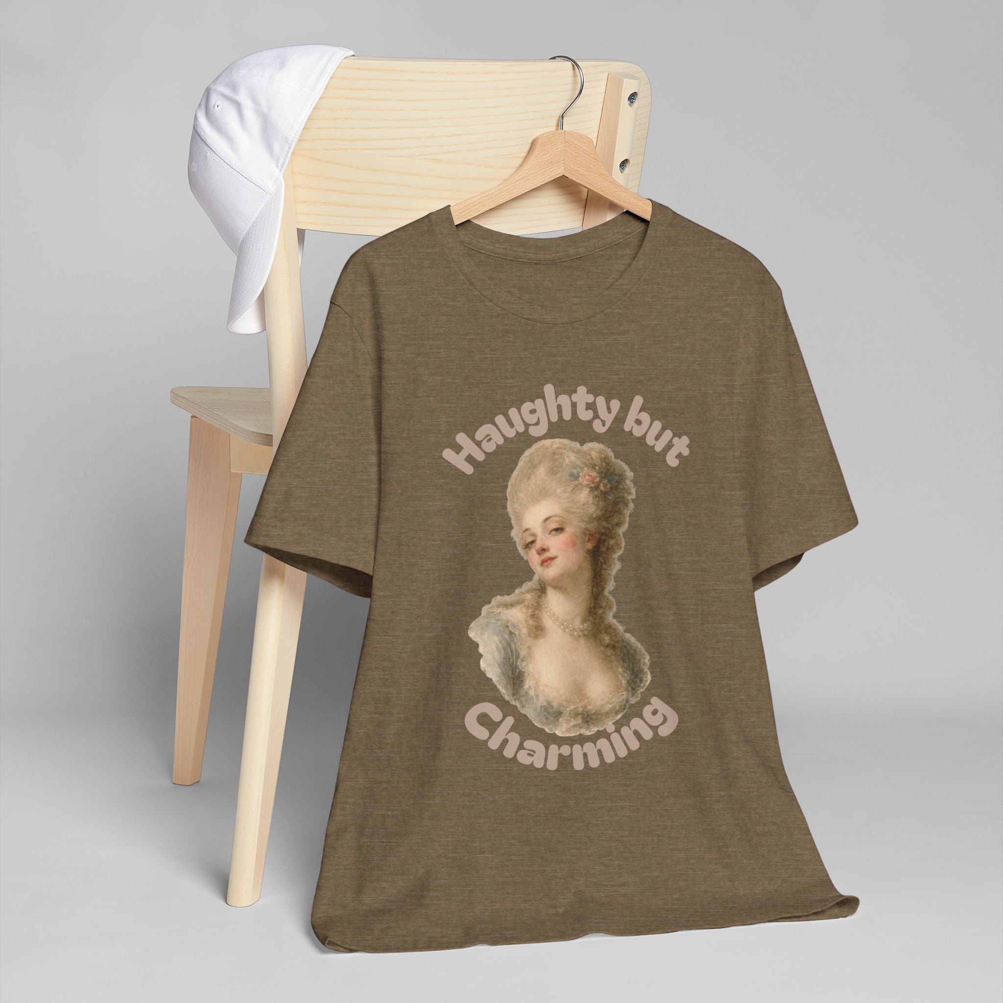 Haughty But Charming Vintage Portrait T-Shirt - Heather