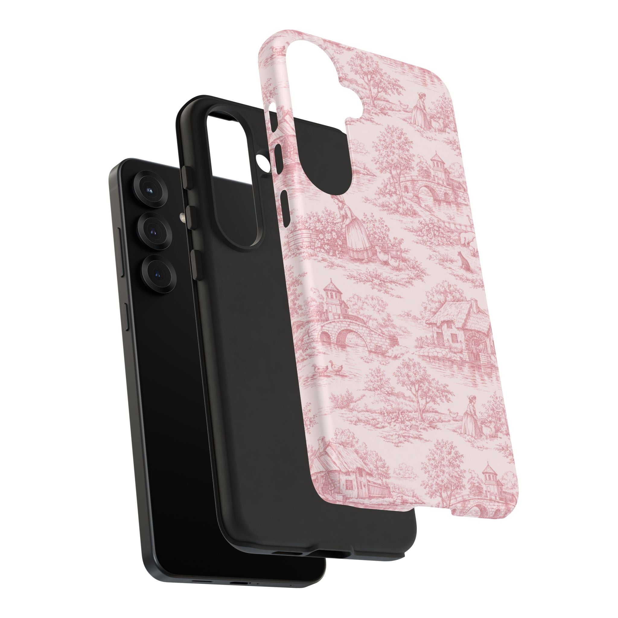 Le Hameau Pink Toile Phone Case — The Queen's Hamlet Pattern Tough Protective Case