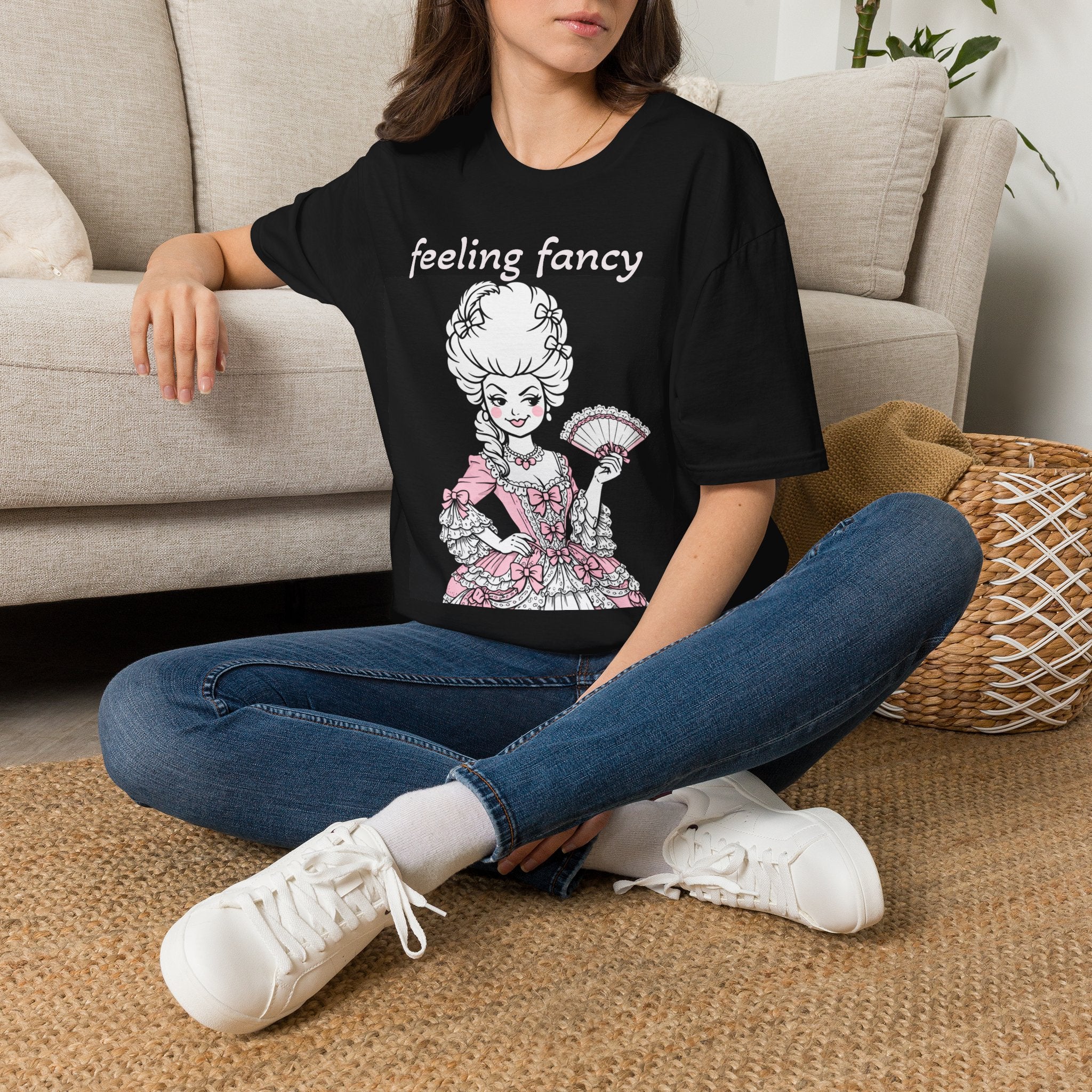 Feeling Fancy T-Shirt — Vintage Rococo Lady Illustration