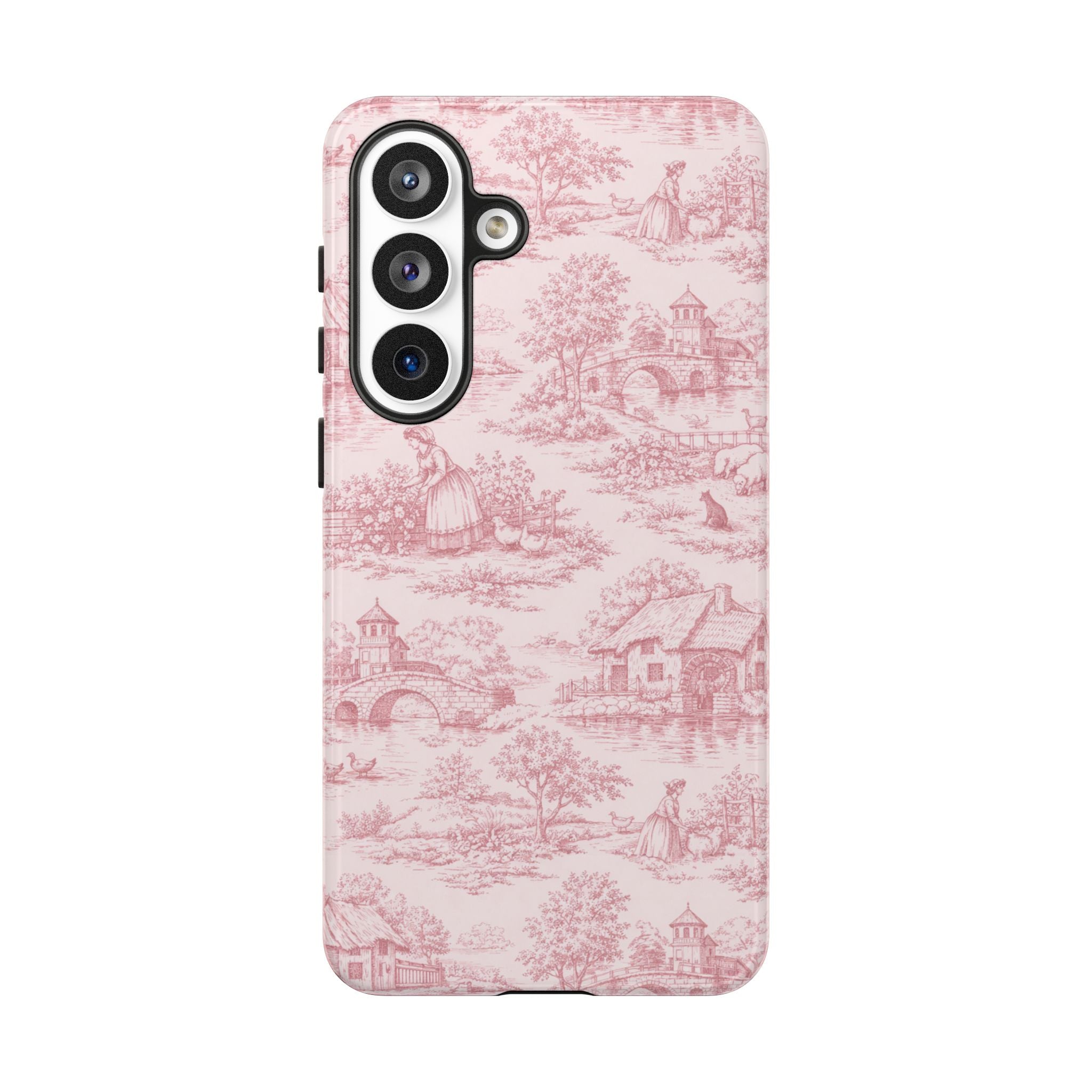 Le Hameau Pink Toile Phone Case — The Queen's Hamlet Pattern Tough Protective Case