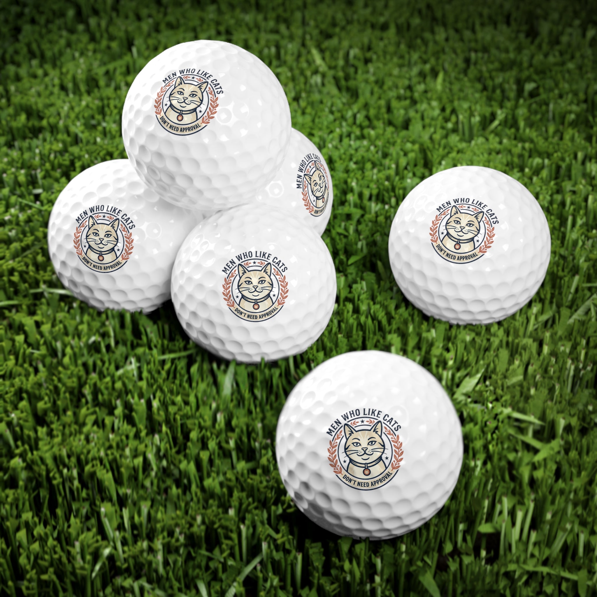 Golf Balls, 6pcs | Men Who Like Cats