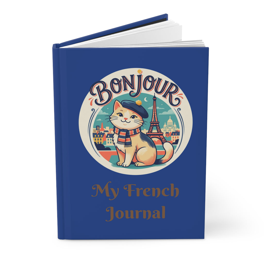 Bonjour Au Revoir Cat Journal | My French Journal Hardcover