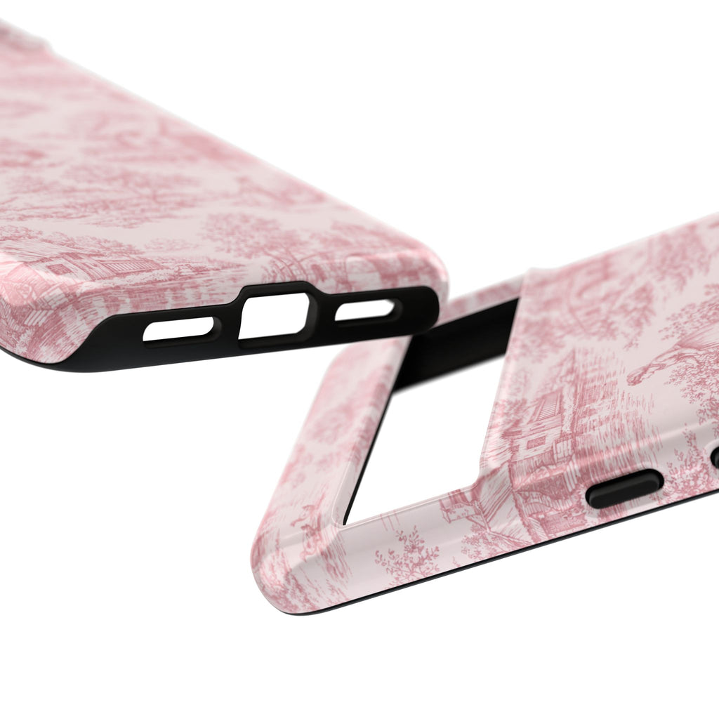 Le Hameau Pink Toile Phone Case — The Queen's Hamlet Pattern Tough Protective Case