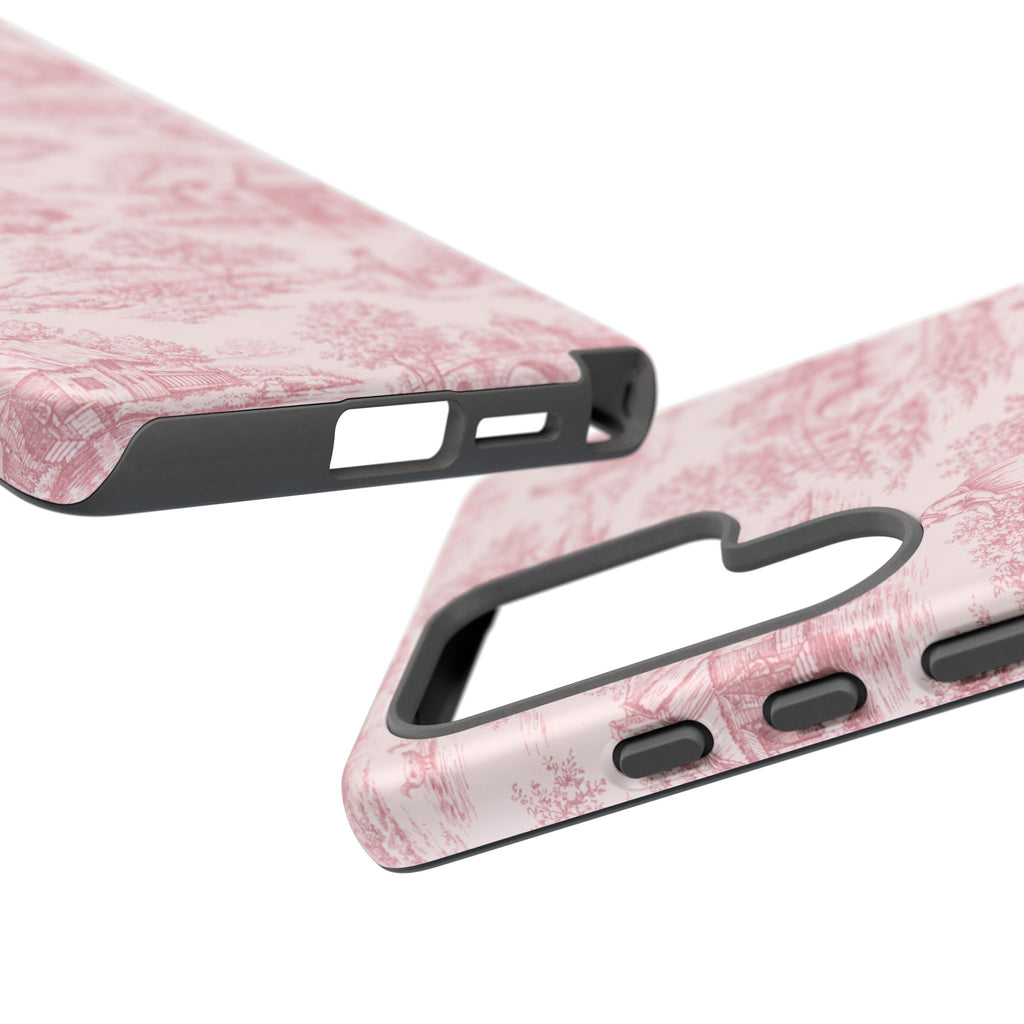 Le Hameau Pink Toile Phone Case — The Queen's Hamlet Pattern Tough Protective Case
