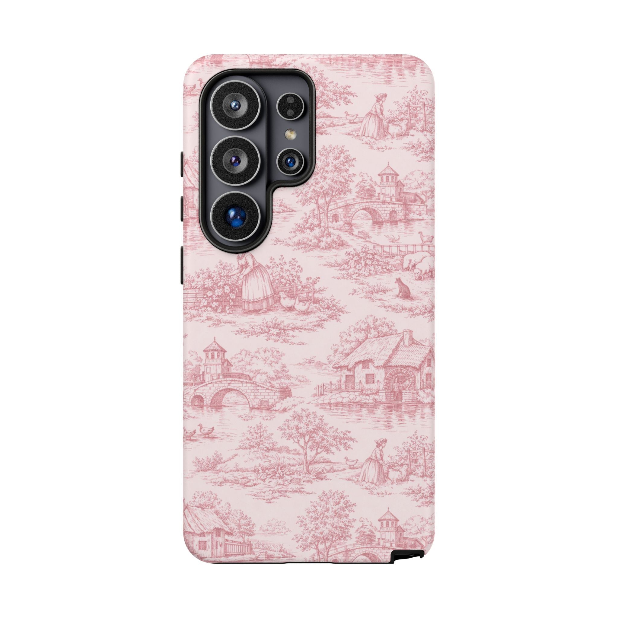 Le Hameau Pink Toile Phone Case — The Queen's Hamlet Pattern Tough Protective Case