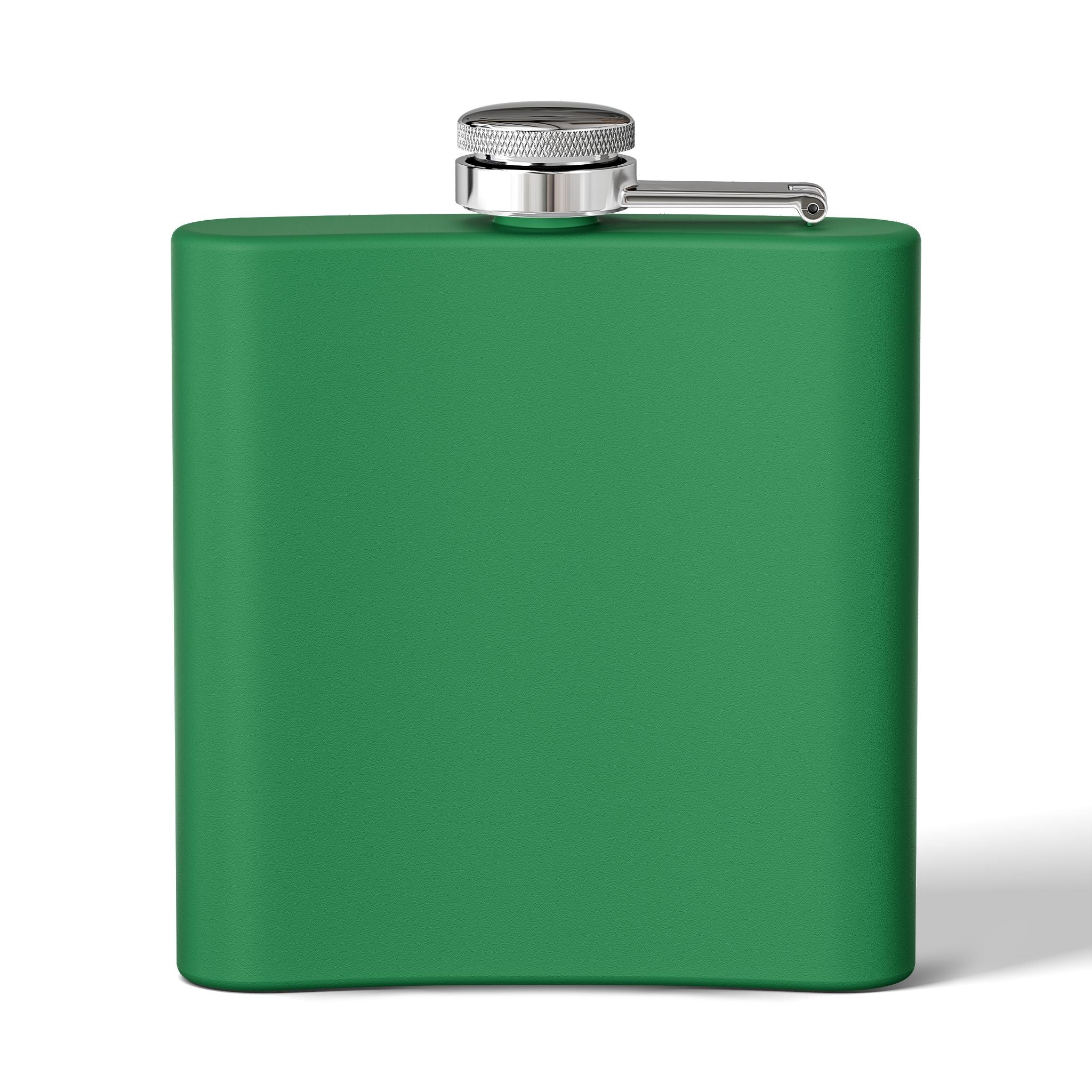 Back view of green flask with a cat tea party scene at Versailles
