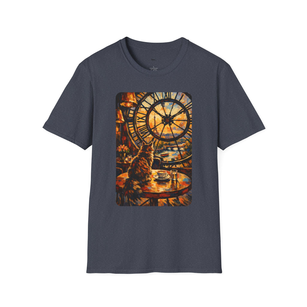 Paris D'Orsay Cafe Cat Illustration T-Shirt | Musée D'Orsay Scene
