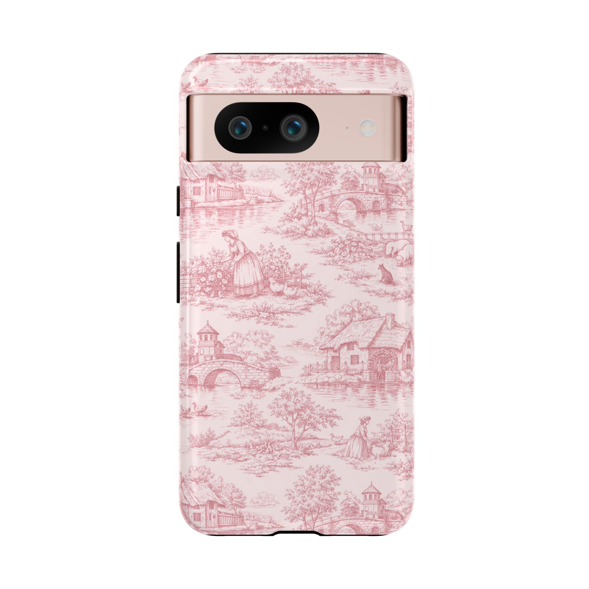 Le Hameau Pink Toile Phone Case — The Queen's Hamlet Pattern Tough Protective Case