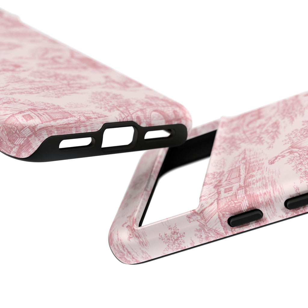 Le Hameau Pink Toile Phone Case — The Queen's Hamlet Pattern Tough Protective Case