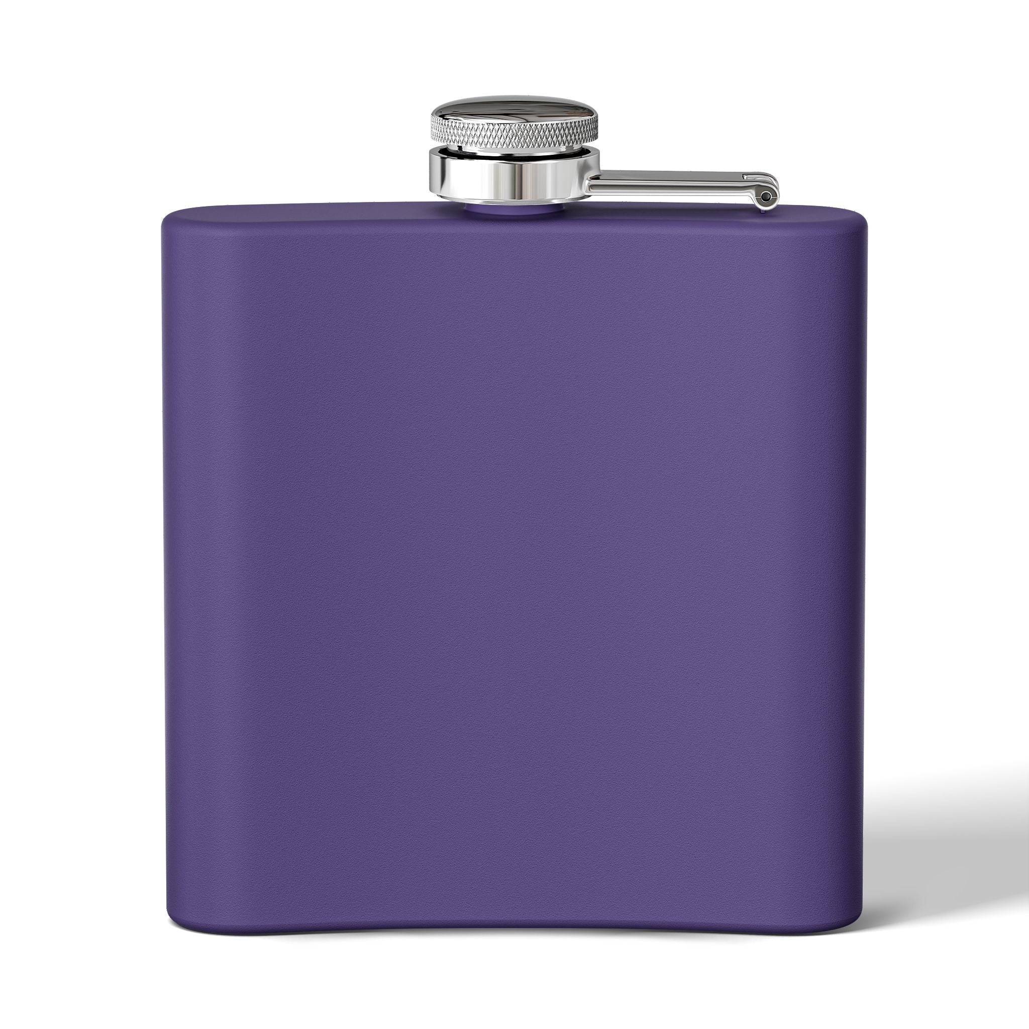Back view of purple flask with a cat tea party scene at Versailles