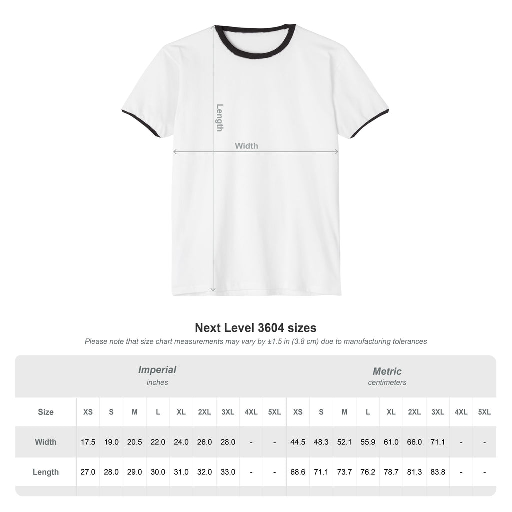 Cat Lover Ringer T-Shirt — Cat Heartbeat Print Design