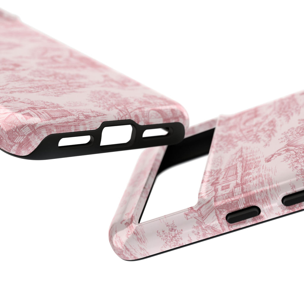 Le Hameau Pink Toile Phone Case — The Queen's Hamlet Pattern Tough Protective Case