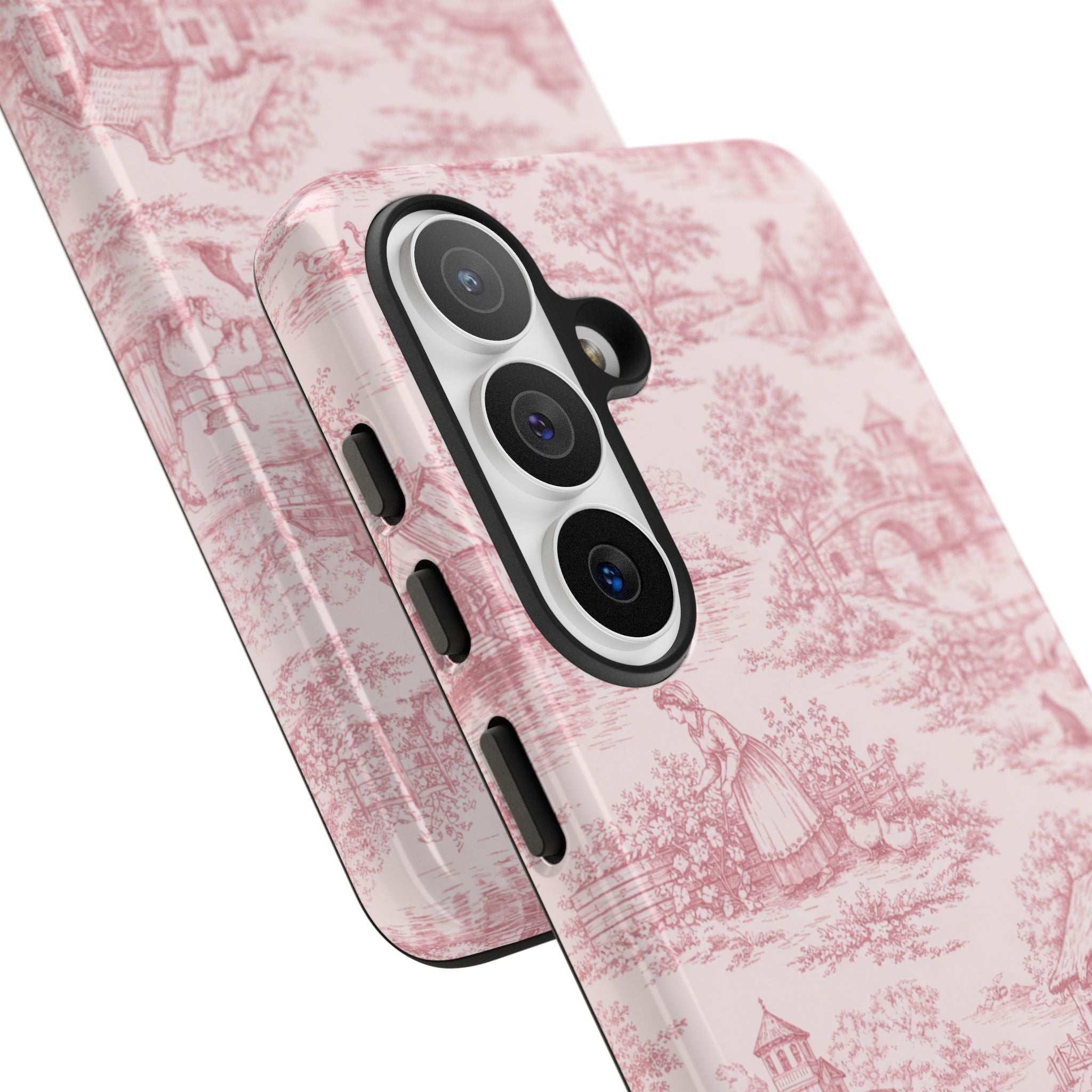 Le Hameau Pink Toile Phone Case — The Queen's Hamlet Pattern Tough Protective Case