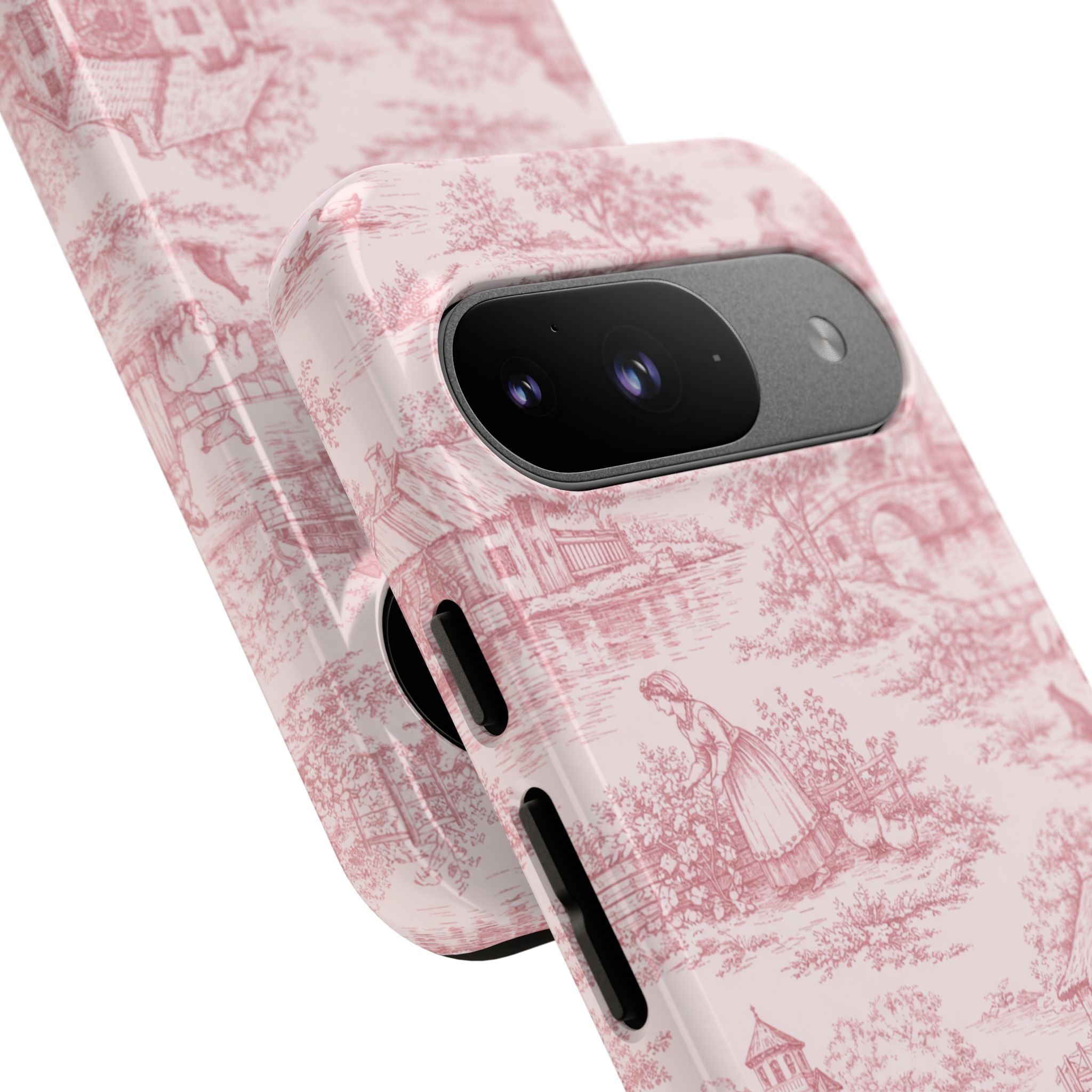 Le Hameau Pink Toile Phone Case — The Queen's Hamlet Pattern Tough Protective Case
