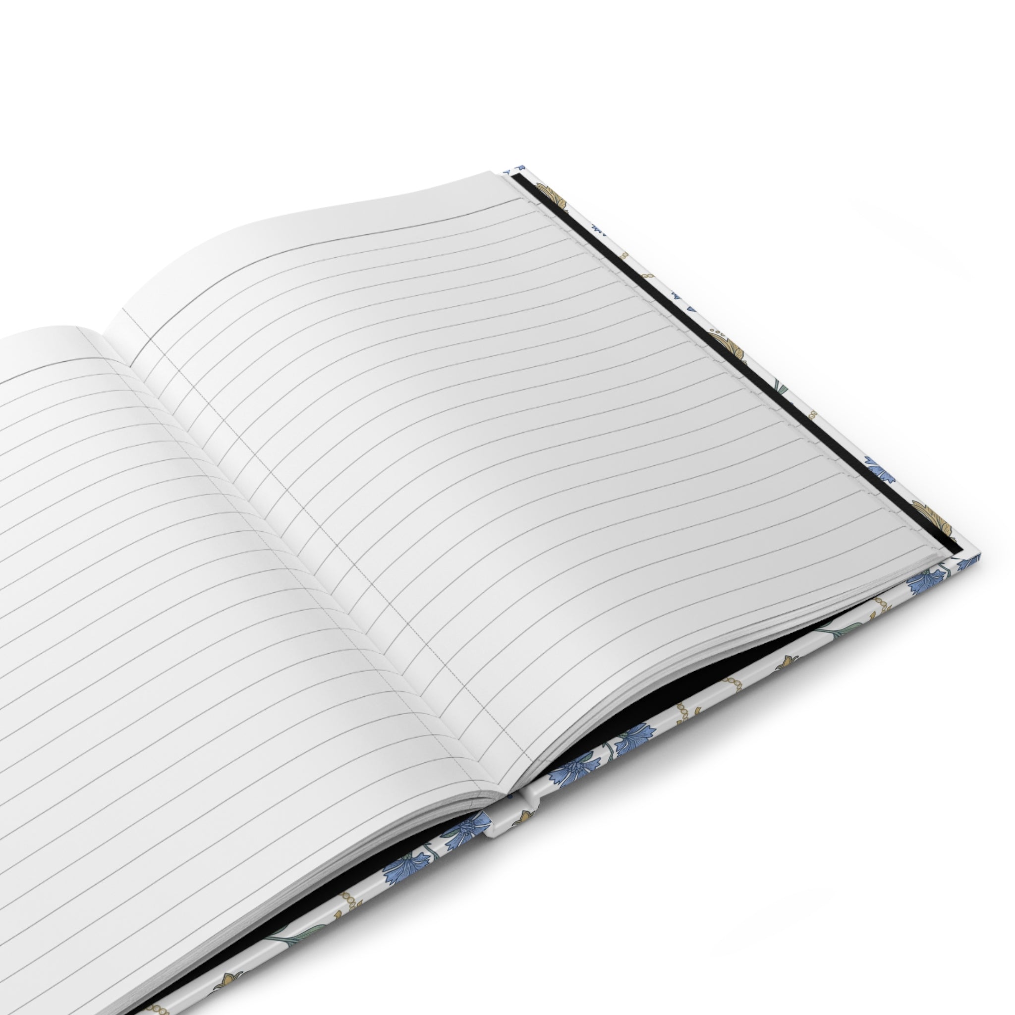 Hardcover Journal — "Ma Petite Confidente" Cornflowers & Pearls Notebook
