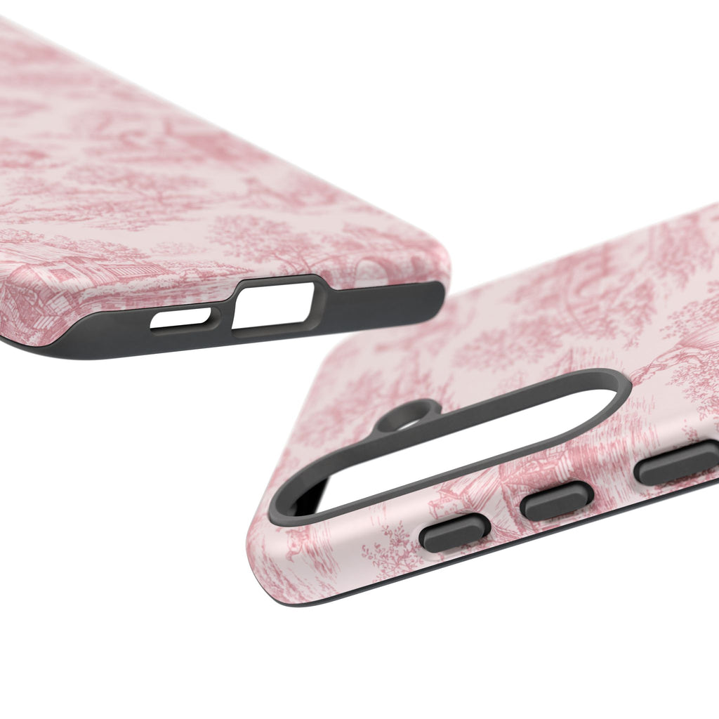 Le Hameau Pink Toile Phone Case — The Queen's Hamlet Pattern Tough Protective Case