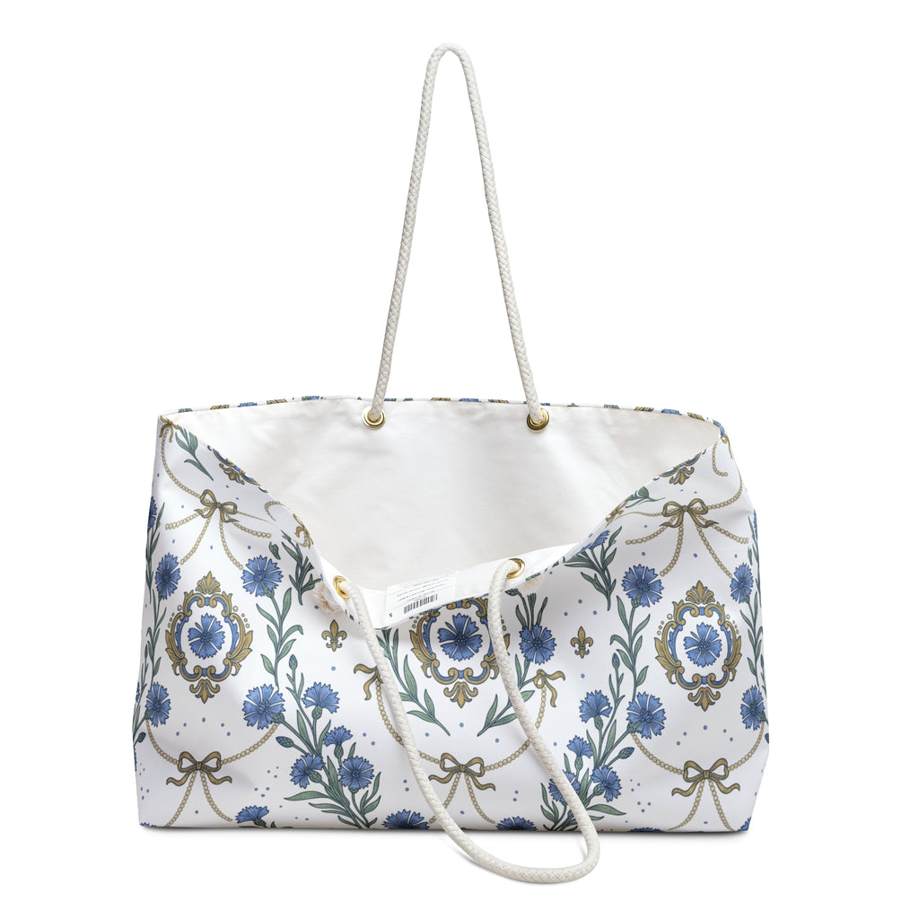 Cornflowers & Pearls Weekender Bag – Patterned Travel Tote