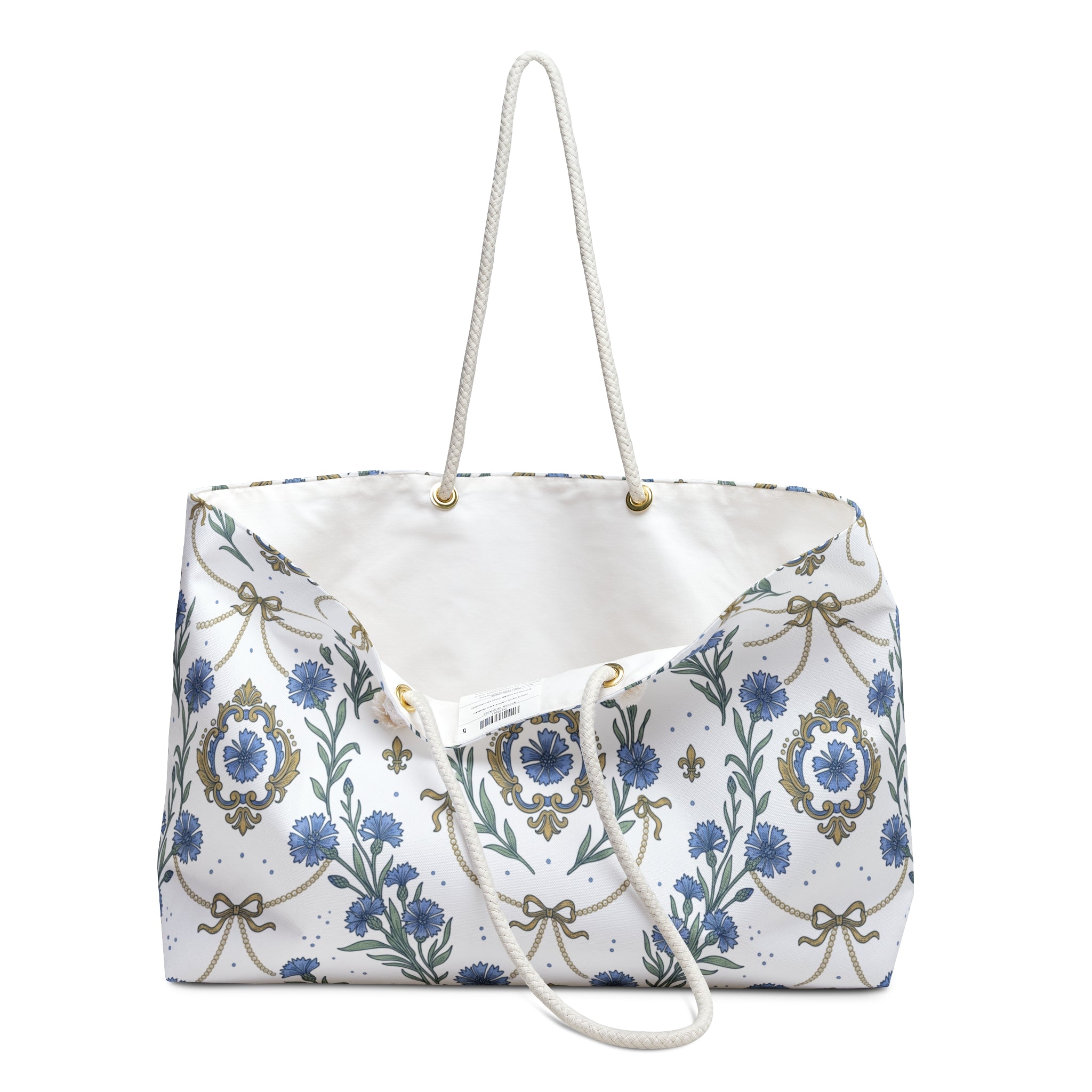 Cornflowers & Pearls Weekender Bag – Patterned Travel Tote