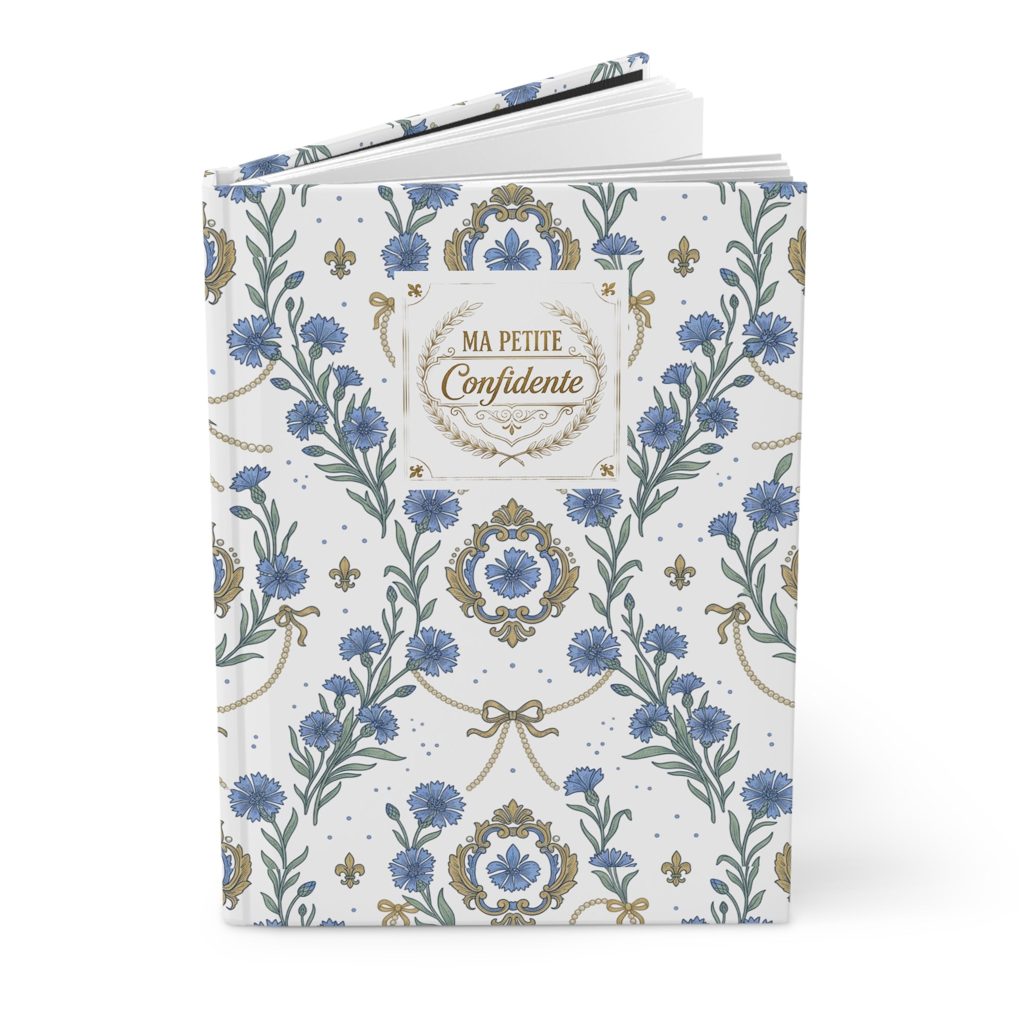 "Ma Petite Confidente" Cornflowers & Pearls Notebook