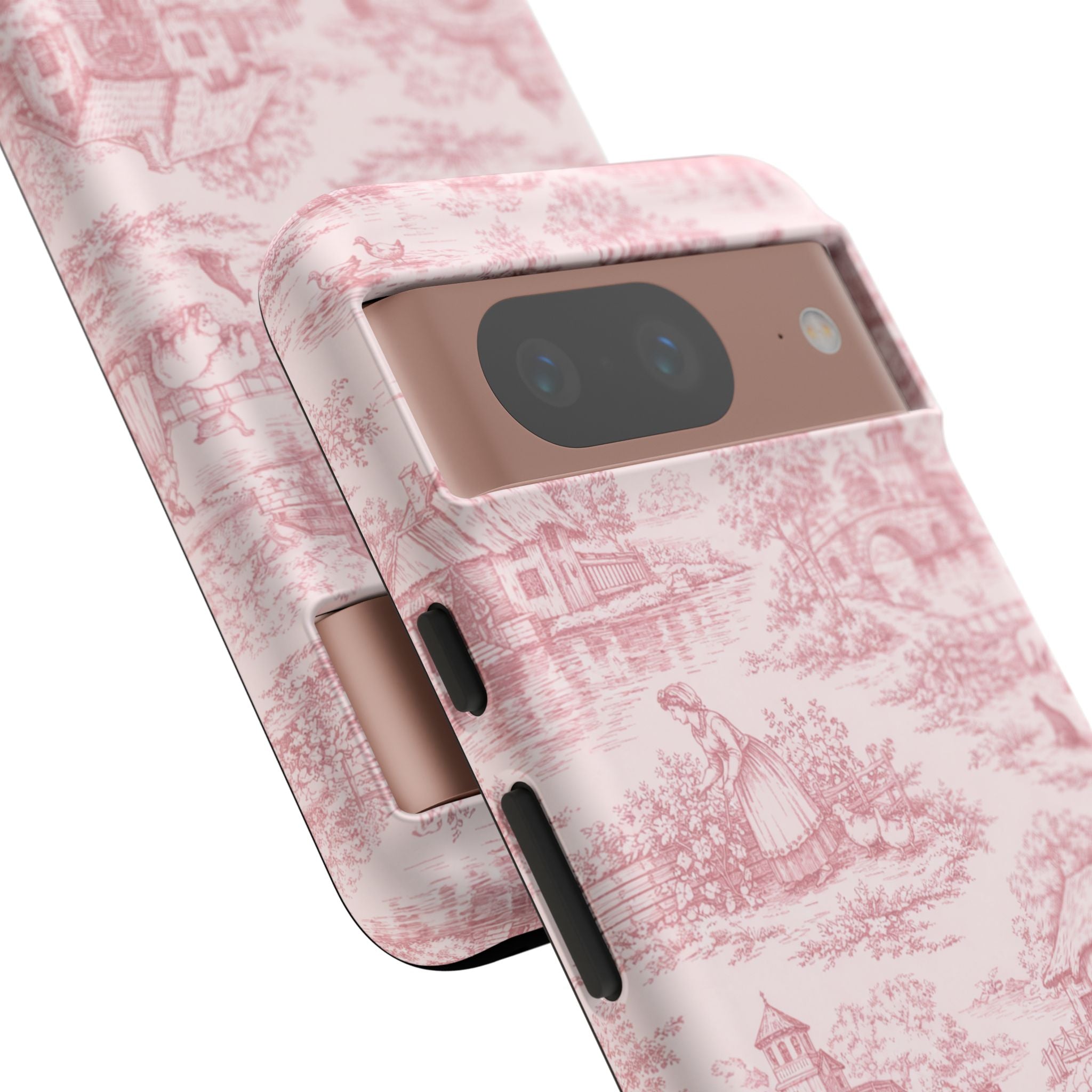 Le Hameau Pink Toile Phone Case — The Queen's Hamlet Pattern Tough Protective Case