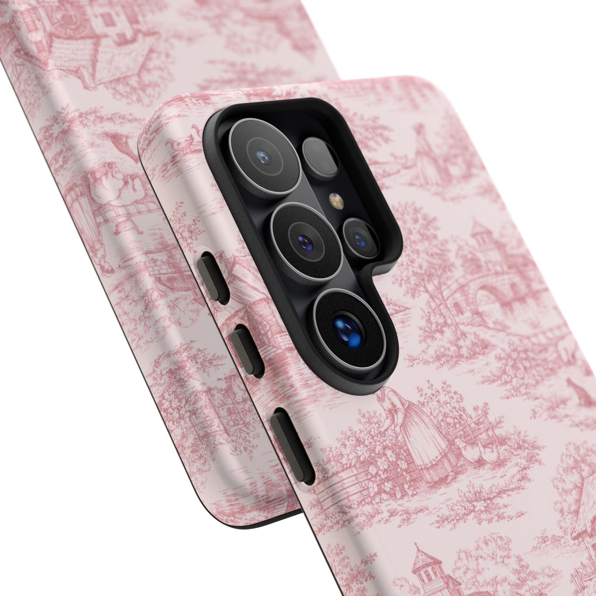 Le Hameau Pink Toile Phone Case — The Queen's Hamlet Pattern Tough Protective Case