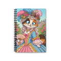 French AristoCat Journal | Rococo Cat in Dress Spiral Ruled Notebook