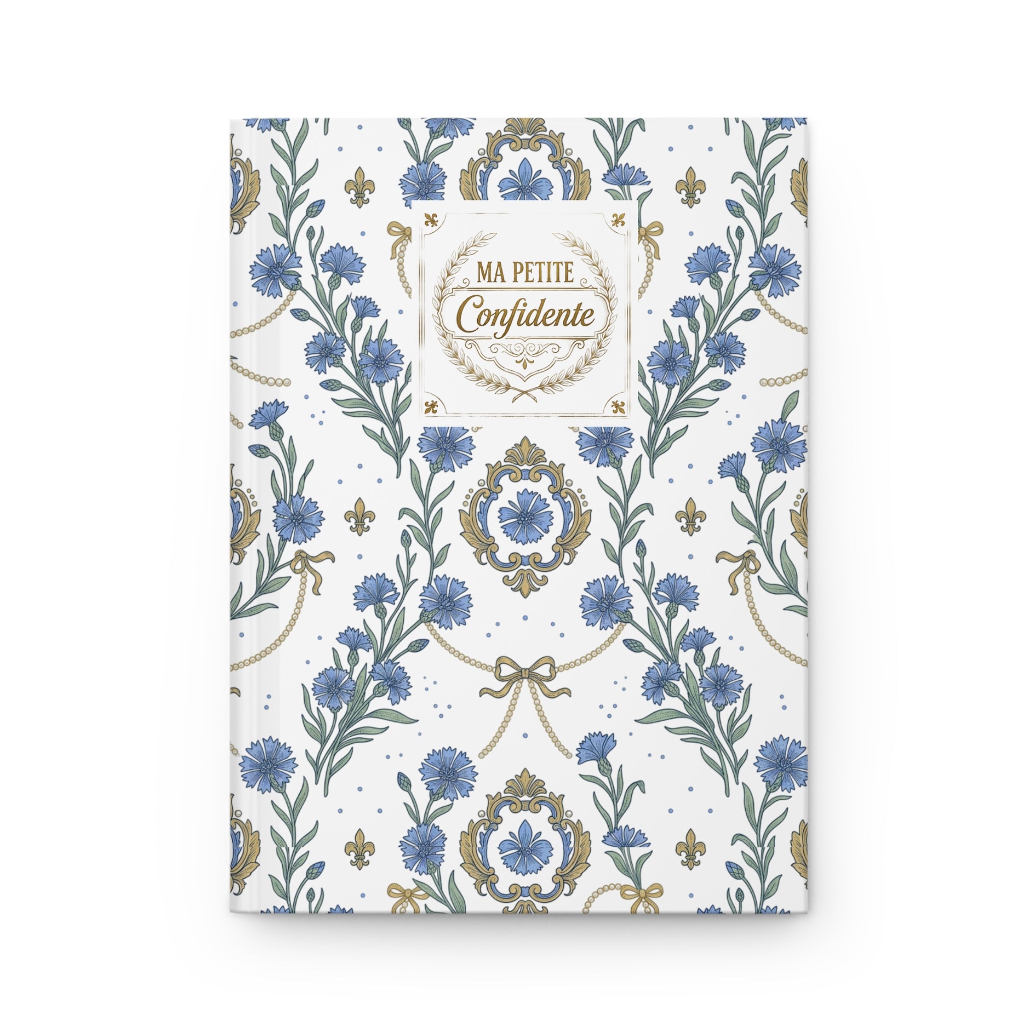 "Ma Petite Confidente" Cornflowers & Pearls Notebook