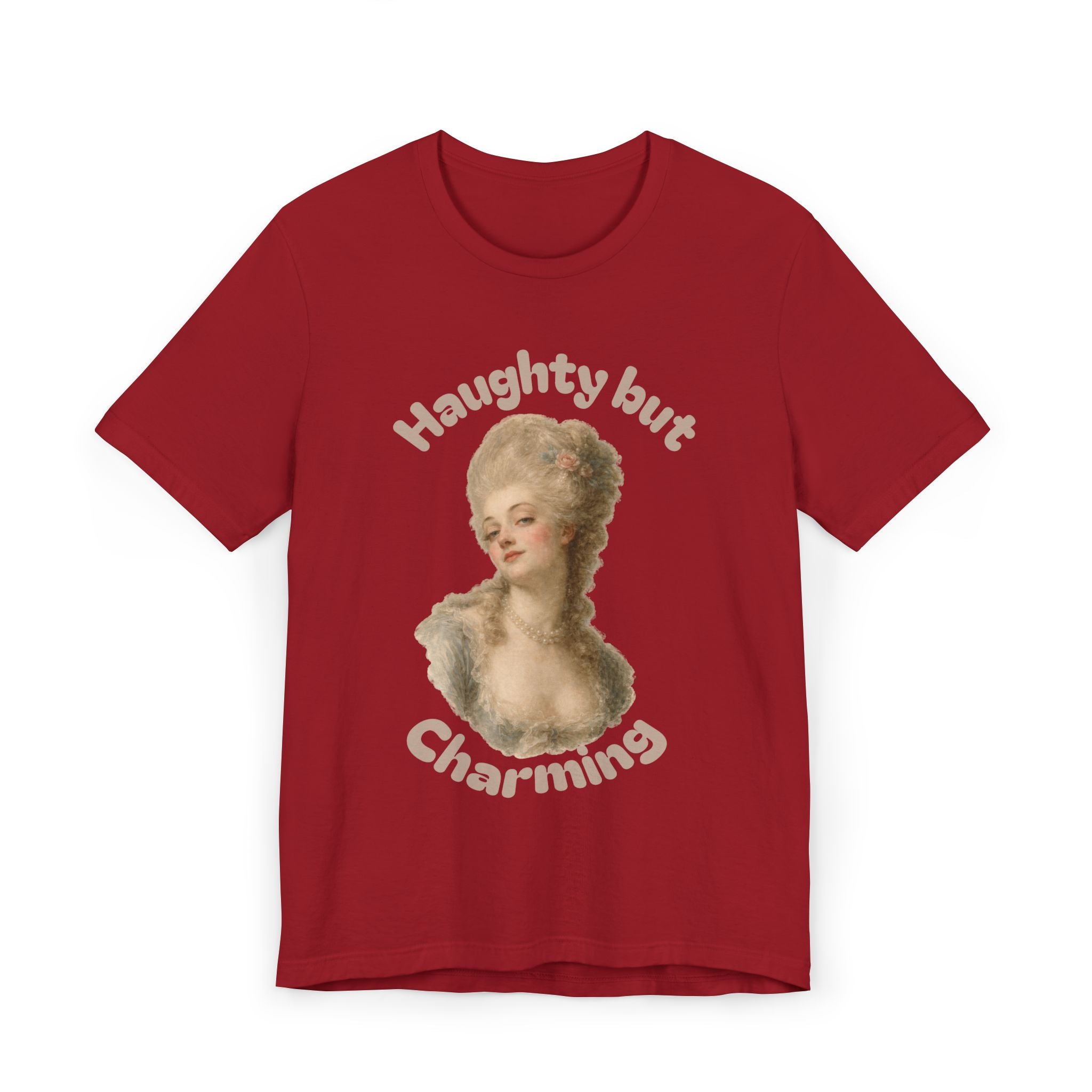 Canvas Red Haughty But Charming Vintage Portrait T-Shirt