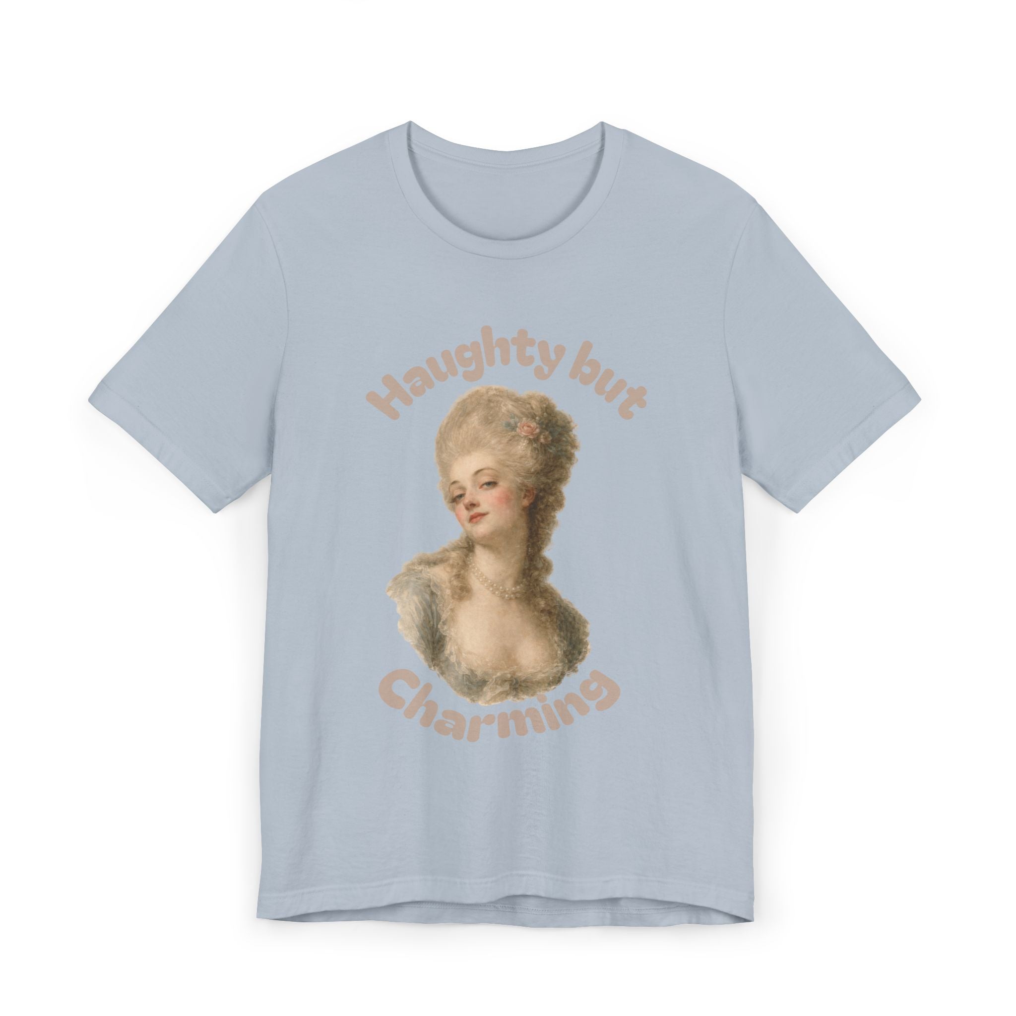 Light Blue Haughty But Charming Vintage Portrait T-Shirt