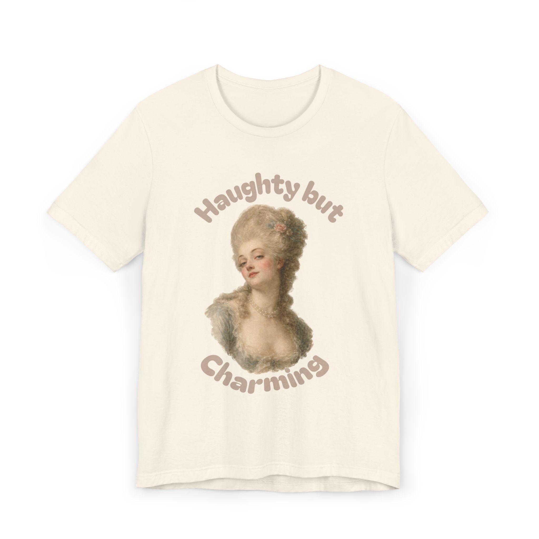 Haughty But Charming Vintage Portrait T-Shirt_ Natural