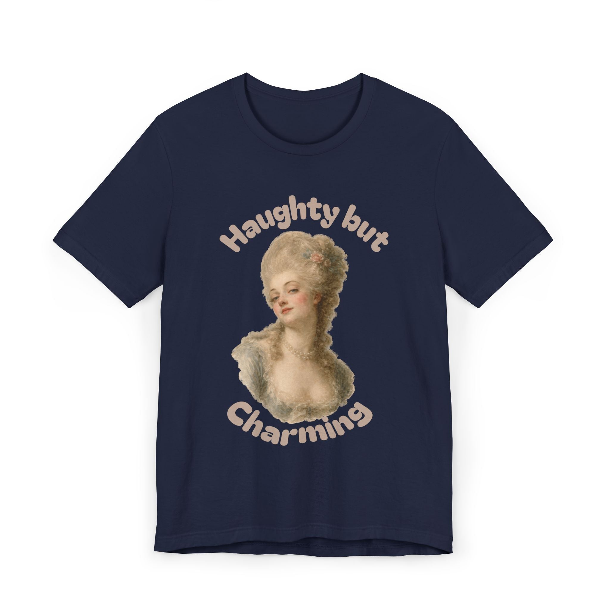 Navy Haughty But Charming Vintage Portrait T-Shirt