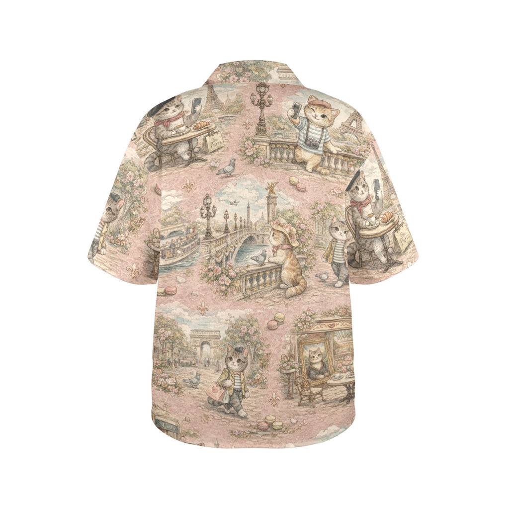 Hawaiian Cat Shirt-Women's Back 2