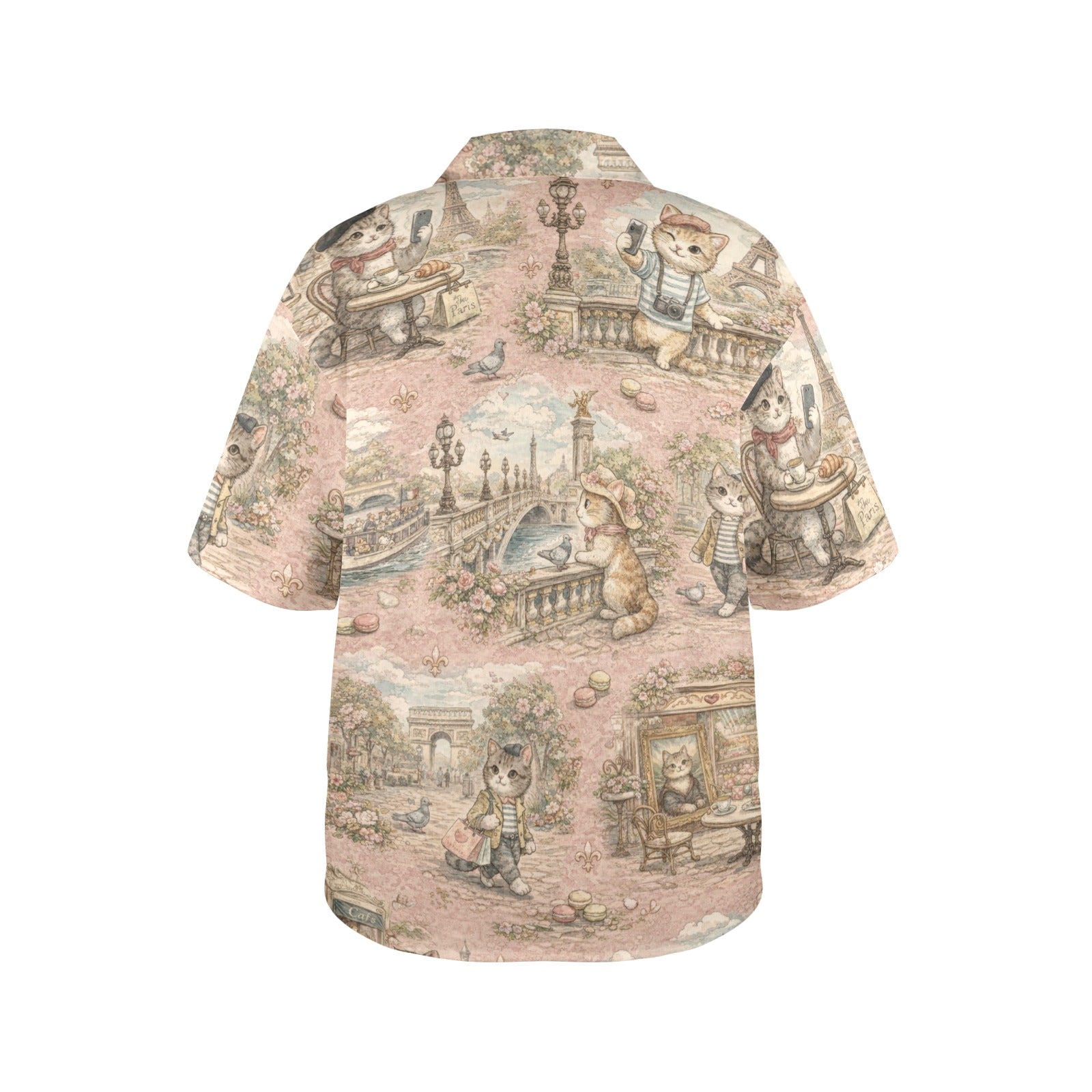 Hawaiian Cat Shirt-Women's Back 2