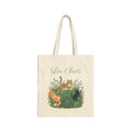 Les Chats Canvas Tote — Floral Cat Illustration Cotton Tote Bag