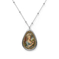 Oval Portrait Necklace — Marie Antoinette Teardrop Pendant